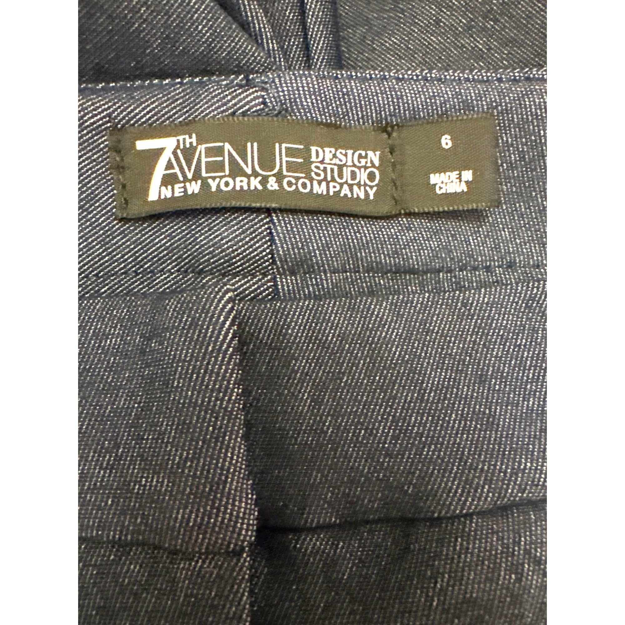 Other 7th Avenue Studio Size 6 Navy Chino Trousers Flare Leg City Size 28" / US 6 / IT 42 - 7 Thumbnail