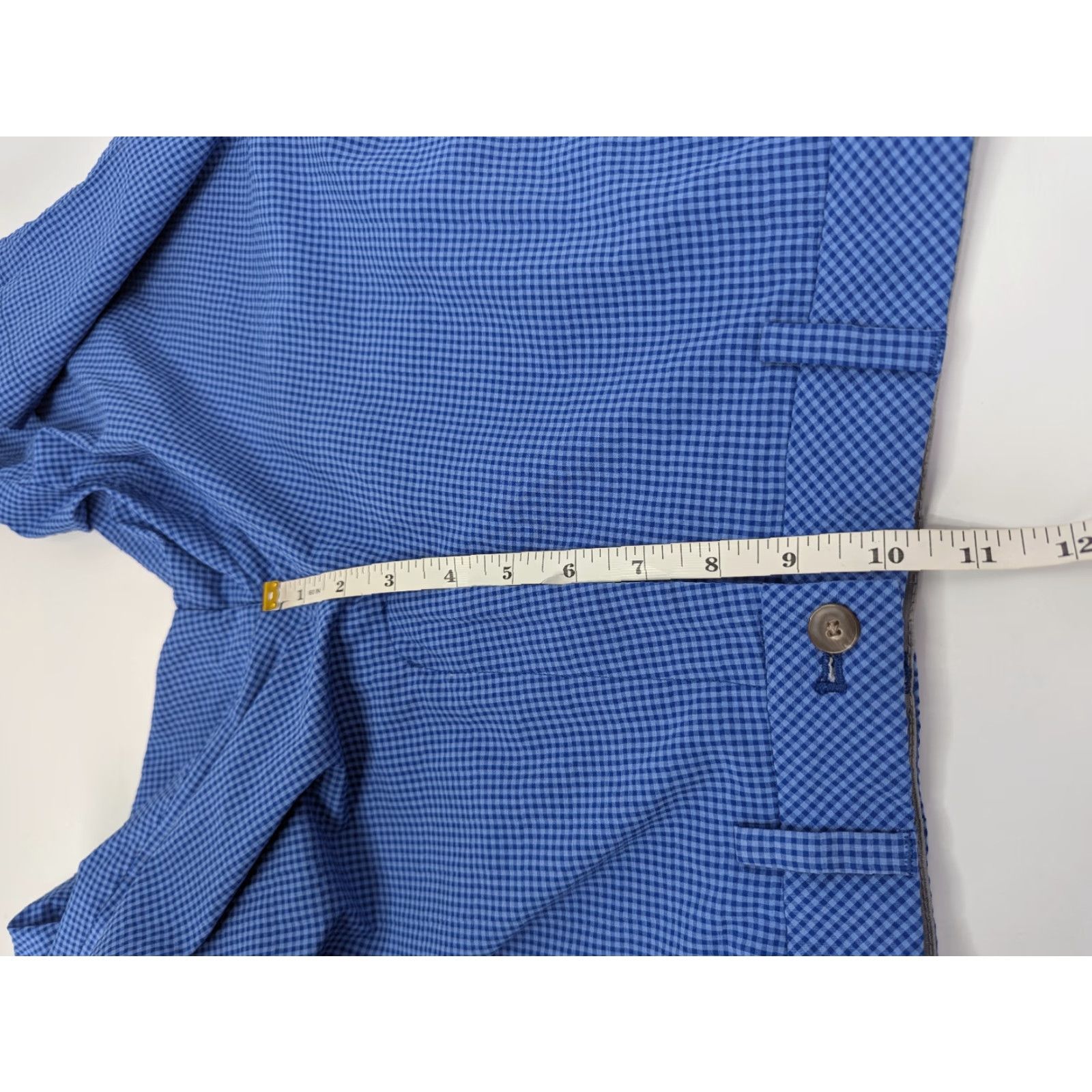 Vintage Walter Hagen Mens 11 Majors Flat Front Checkered Blue Golf Shorts size 30 Size US 30 / EU 46 - 4 Thumbnail