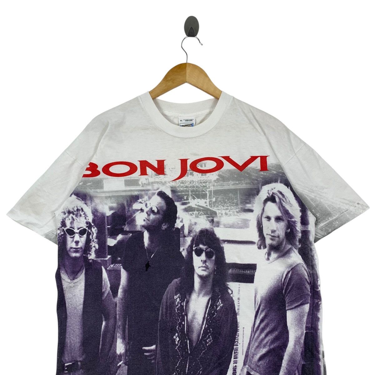 Bon Jovi Vintage 1996 BON JOVI These Days 96/97 All Over Print Shirt Size US XL / EU 56 / 4 - 2 Thumbnail