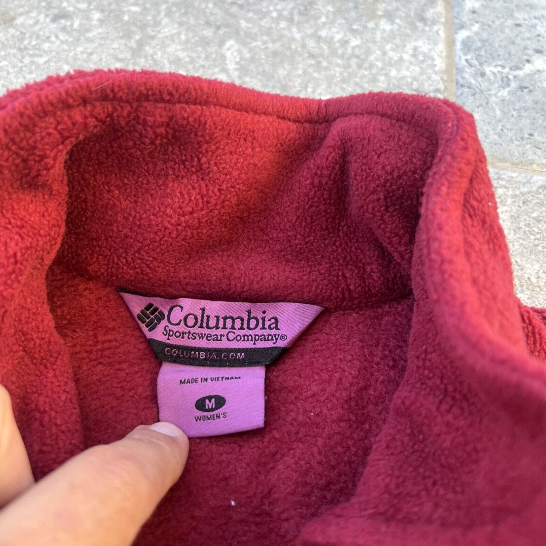 Vintage Columbia Vest Womens Medium Red Outdoor Full Zip Fleece Casual Sleeveless Ladies Size M / US 6-8 / IT 42-44 - 4 Thumbnail