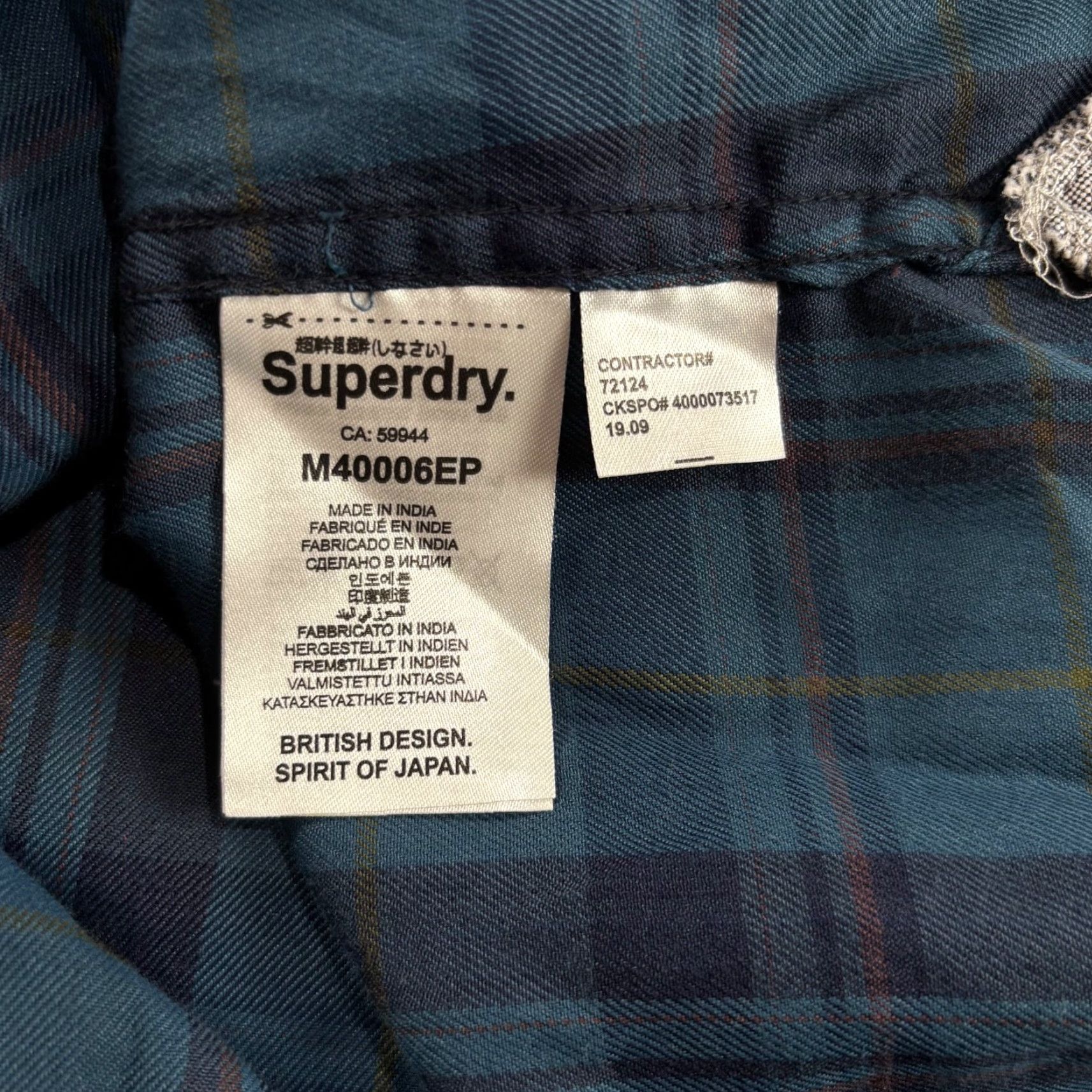 Superdry VINTAGE Superdry Shirt Mens L Blue Plaid Flannel Button Down Lumberjack Size US L / EU 52-54 / 3 - 4 Thumbnail