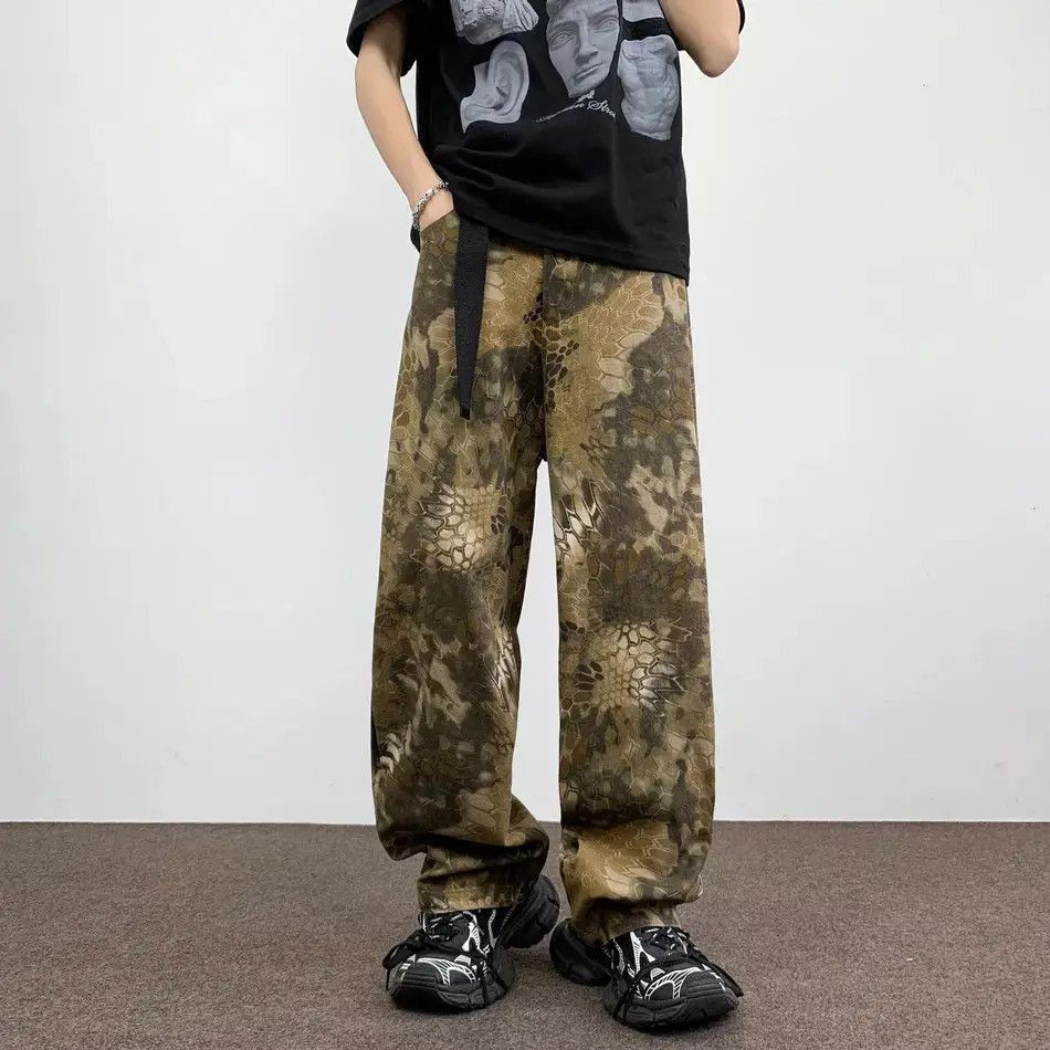 Japanese Brand Retro loose casual straight leg camouflage jeans Size US 32 / EU 48 - 5 Thumbnail