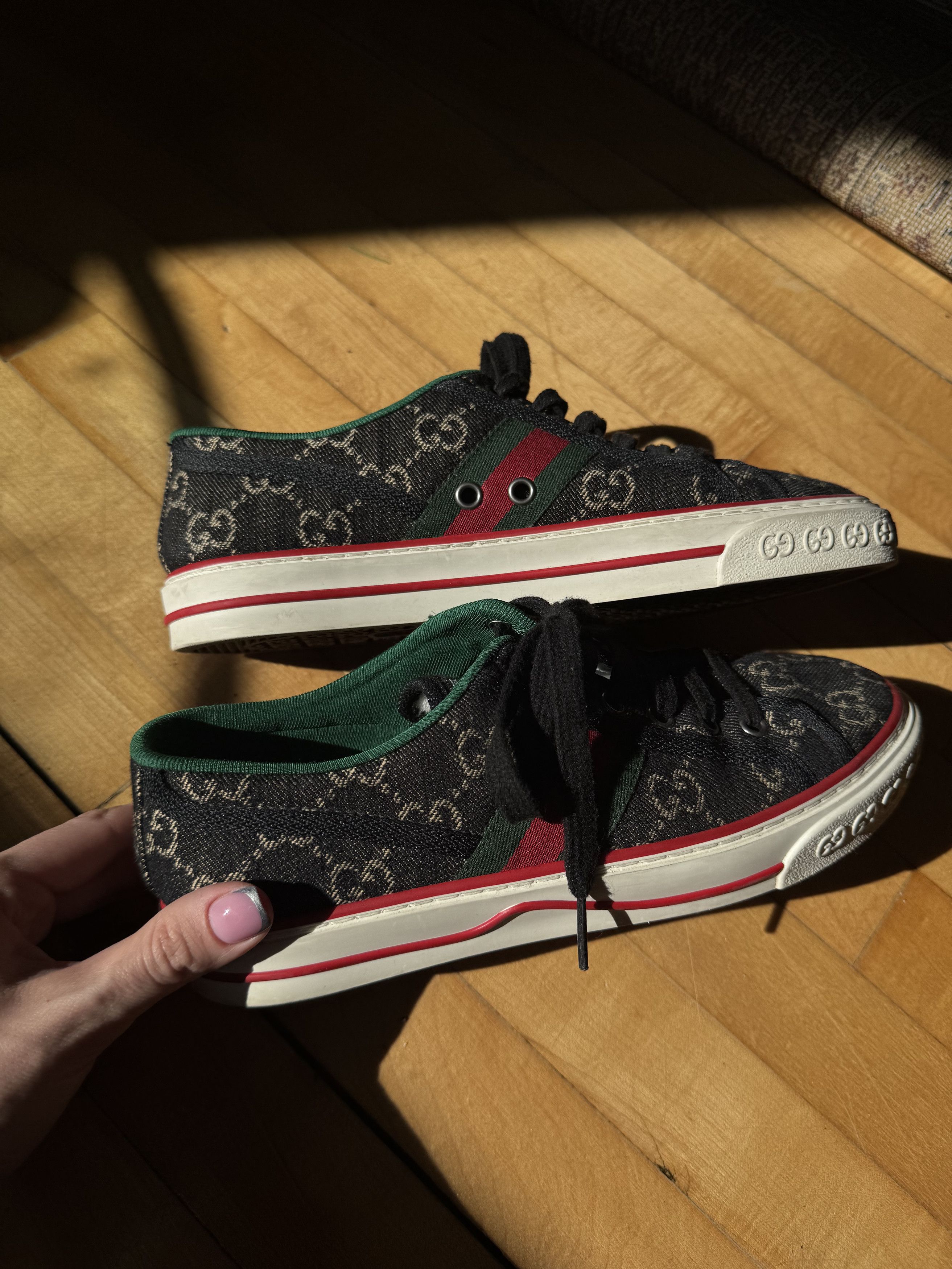 Gucci Gucci Tennis 1977 GG Logo Black Multi Size US 7 / IT 37 - 8 Thumbnail