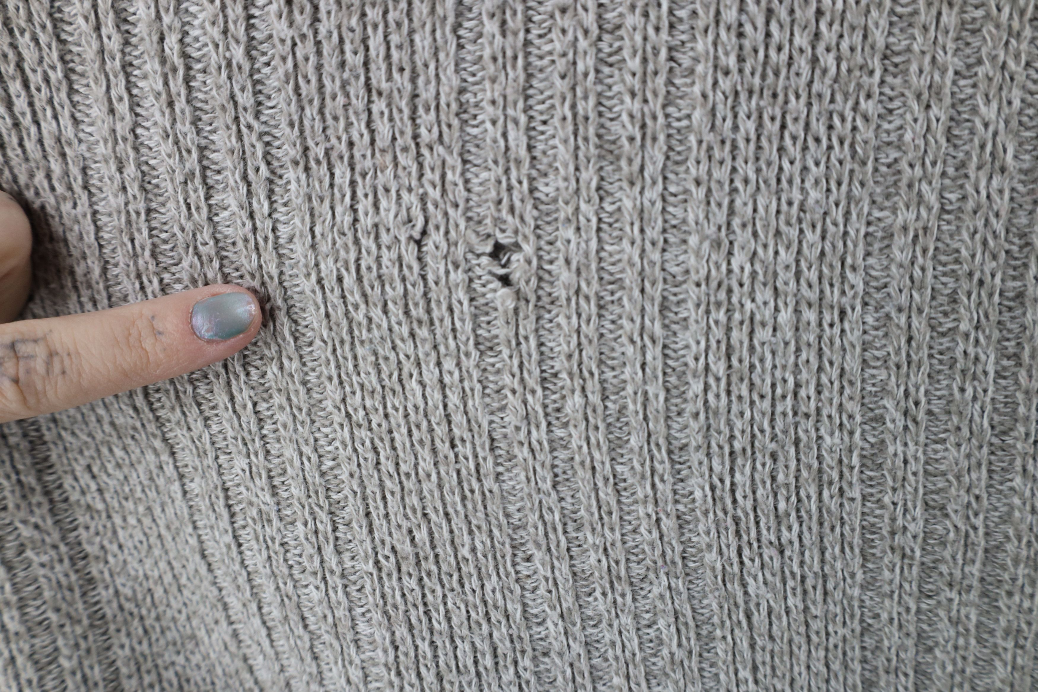 Vintage Vintage 90s Streetwear Blank Marled Ribbed Knit Sweater Size US XXL / EU 58 / 5 - 6 Thumbnail