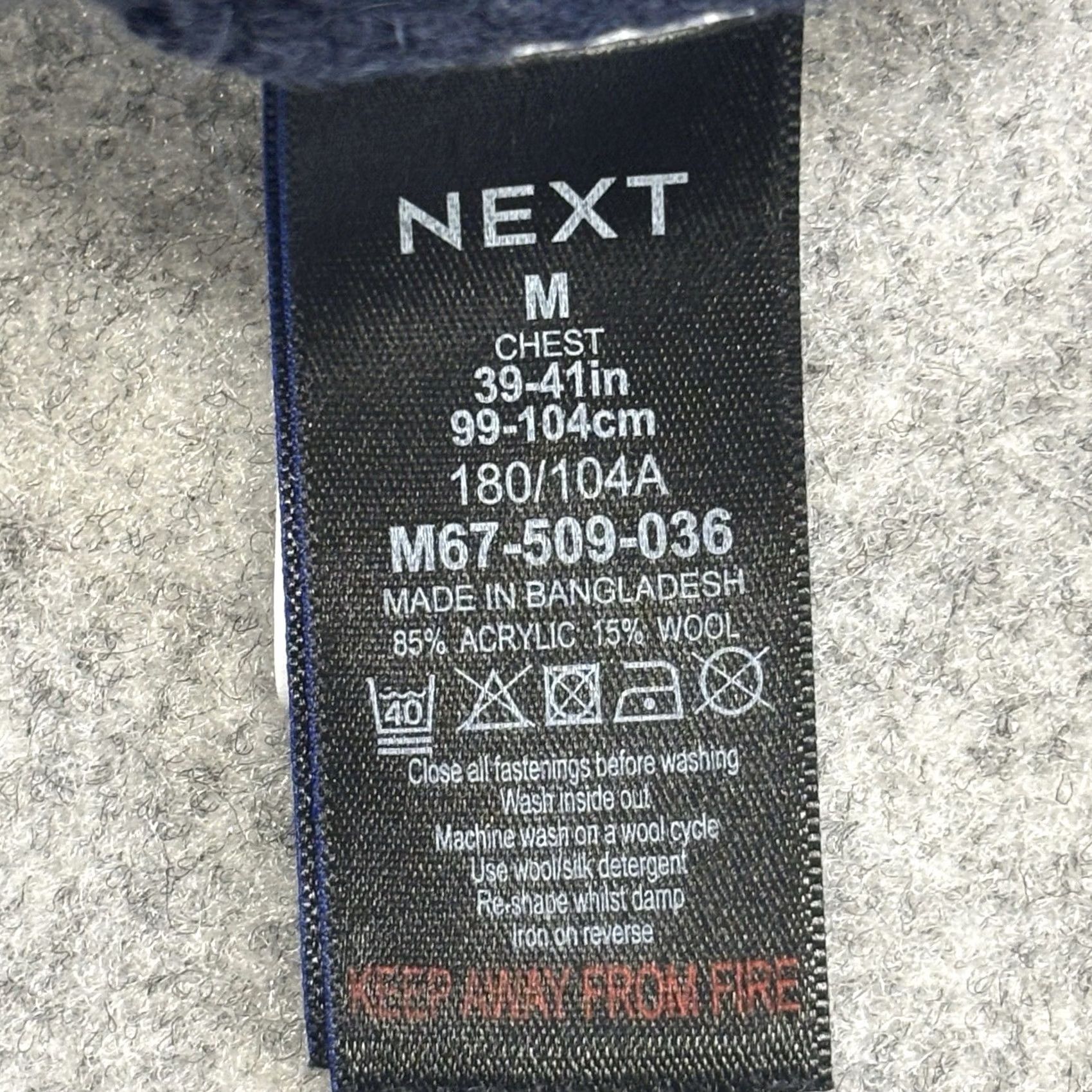NEXT VINTAGE? no. NEXT cardigan medium mens shawl collar navy button front acrylic wool blend knit Size US M / EU 48-50 / 2 - 5 Thumbnail