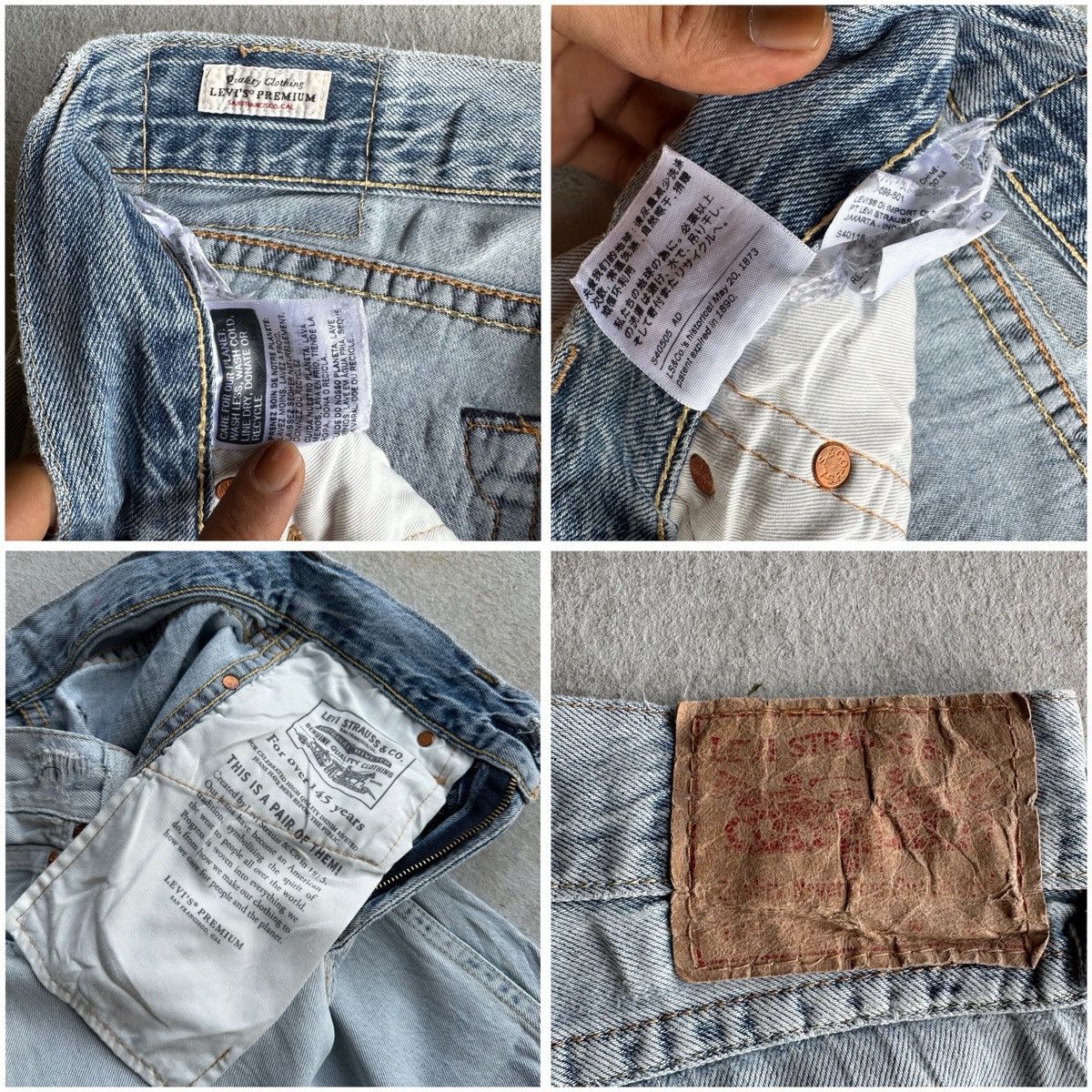 Levi's ✨SEND OFFERS✨ LEVI’S Jeans Light Wash Distressed Denim Pants Size US 30 / EU 46 - 17 Thumbnail