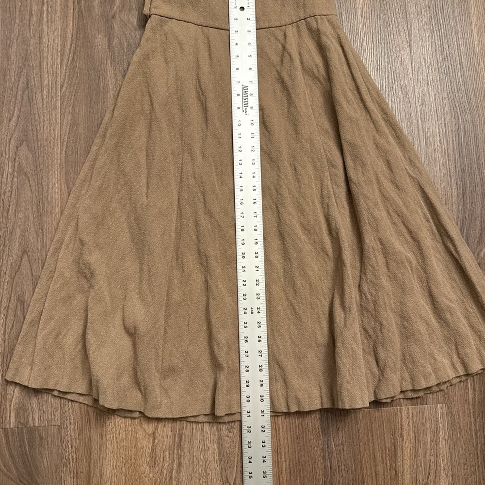 Dries Van Noten Dries Van Noten Tan A-Line Skirt Size 28" / US 6 / IT 42 - 6 Thumbnail