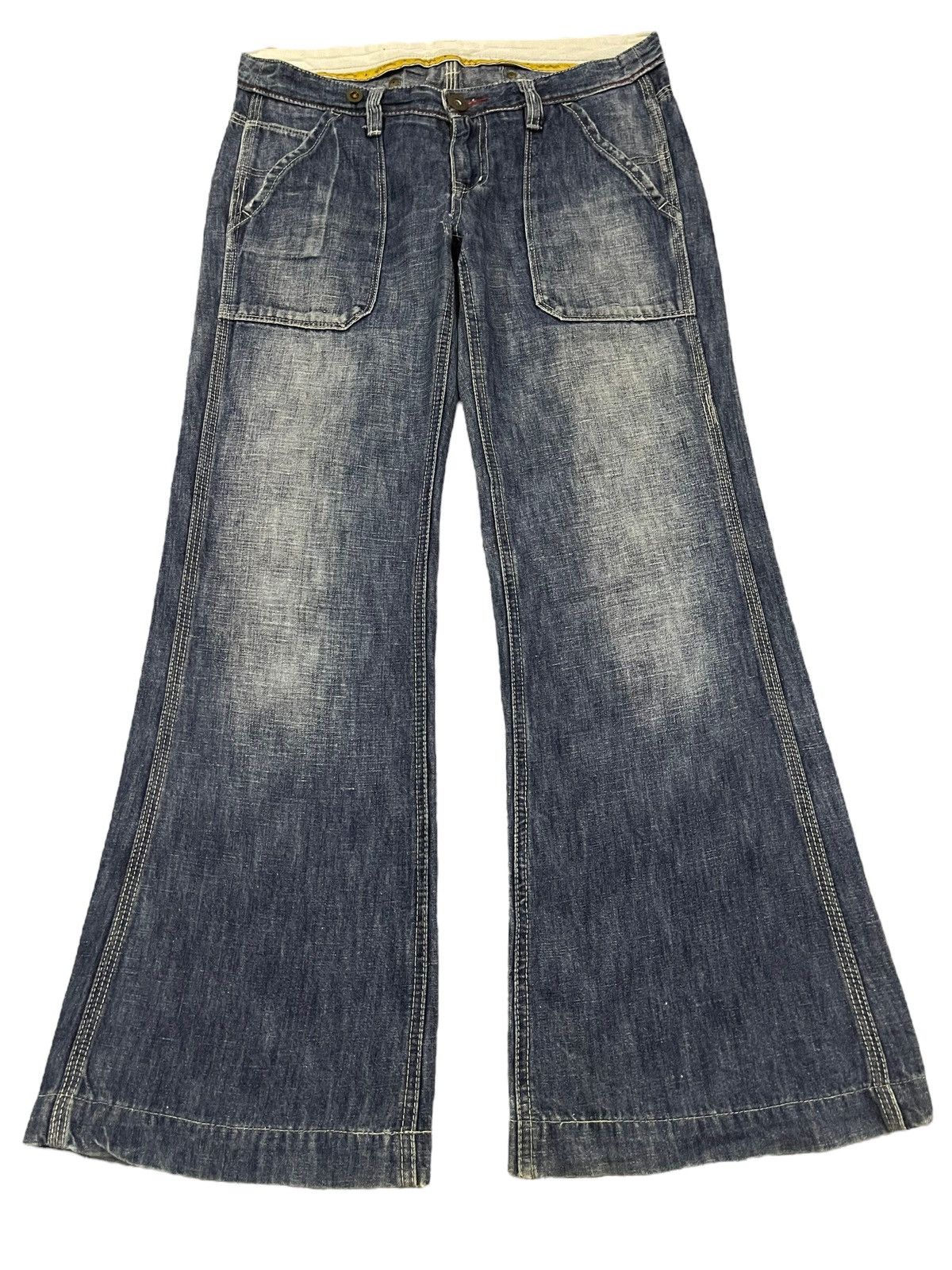 14th Addiction Vintage Japanese Brand Blue Wash Style Baggy Jeans Size US 31 - 1 Thumbnail
