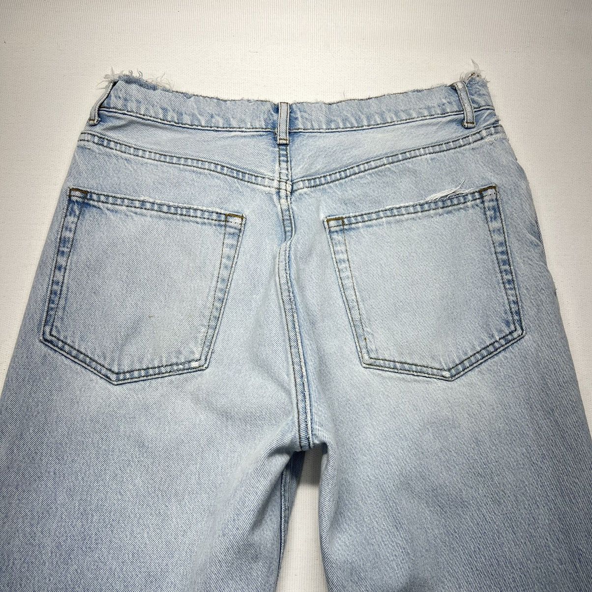 Reformation Reformation Jeans Blue Cynthia High Rise Relaxed Denim Rip Size 29" - 17 Thumbnail
