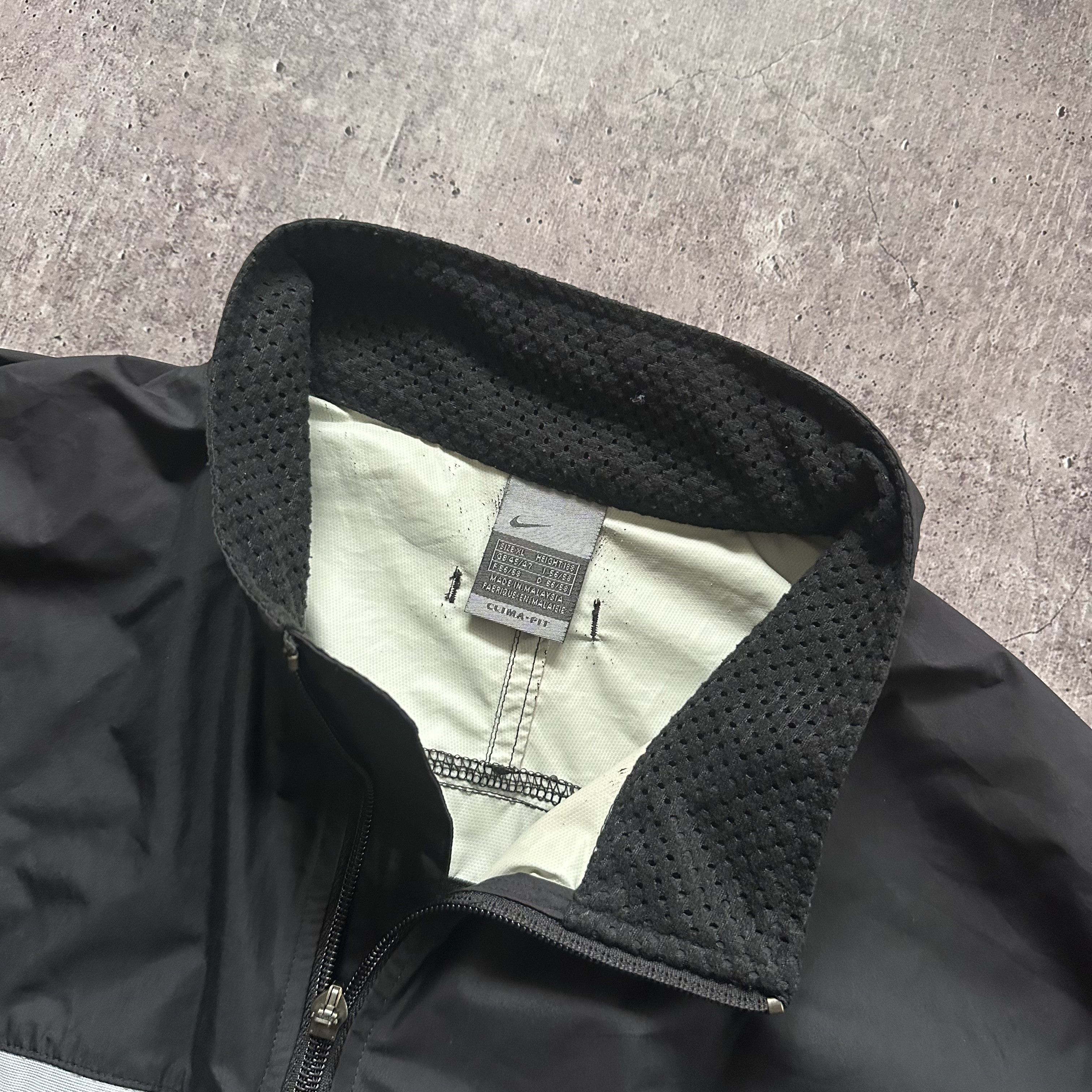 Nike × Vintage Nike y2k Vintage Swoosh Logo Nylon Drill Track Jacket Size US XL / EU 56 / 4 - 5 Thumbnail