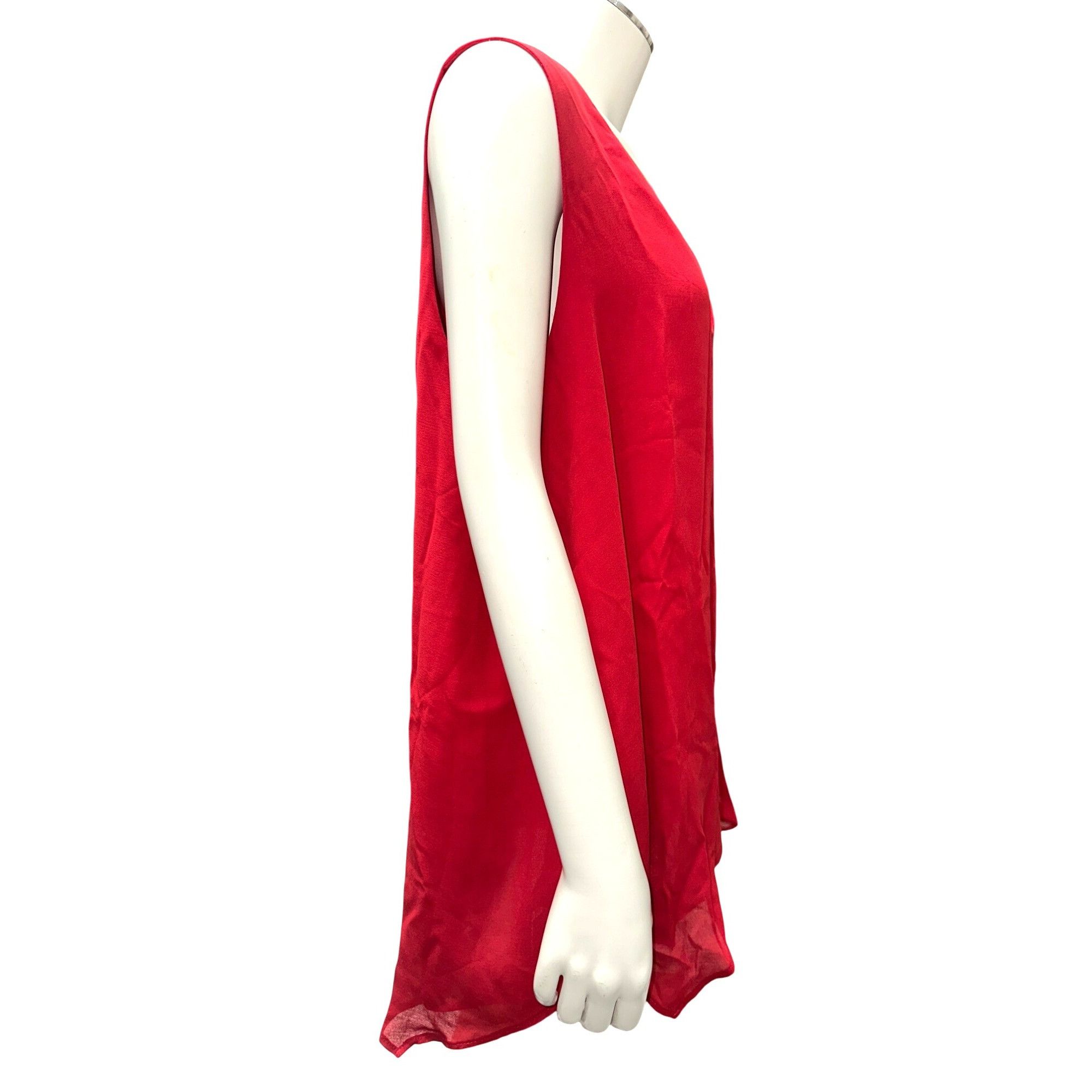 Ann Taylor Ann Taylor XL Red Chic Sleeveless Layered Tank Top V Neck Sh Size XL / US 12-14 / IT 48-50 - 8 Thumbnail