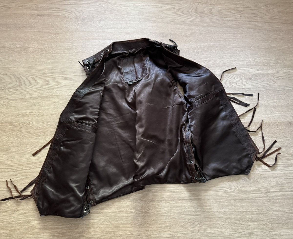 Genuine Leather Vintage 00’s Genuine Leather Brown Cowboy Western Vest Size US L / EU 52-54 / 3 - 5 Thumbnail