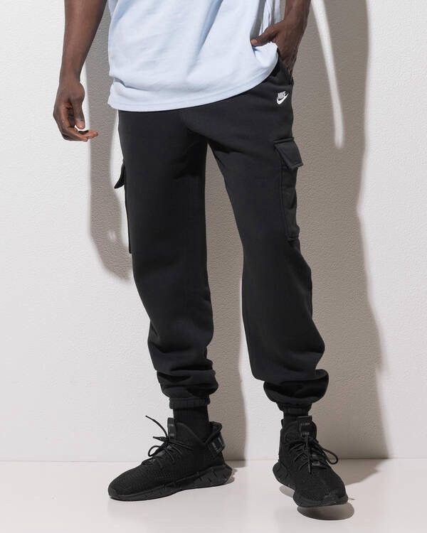 Nike Nike Club Fleece Cargo Joggers in Black Updated Version Size US 30 / EU 46 - 2 Thumbnail