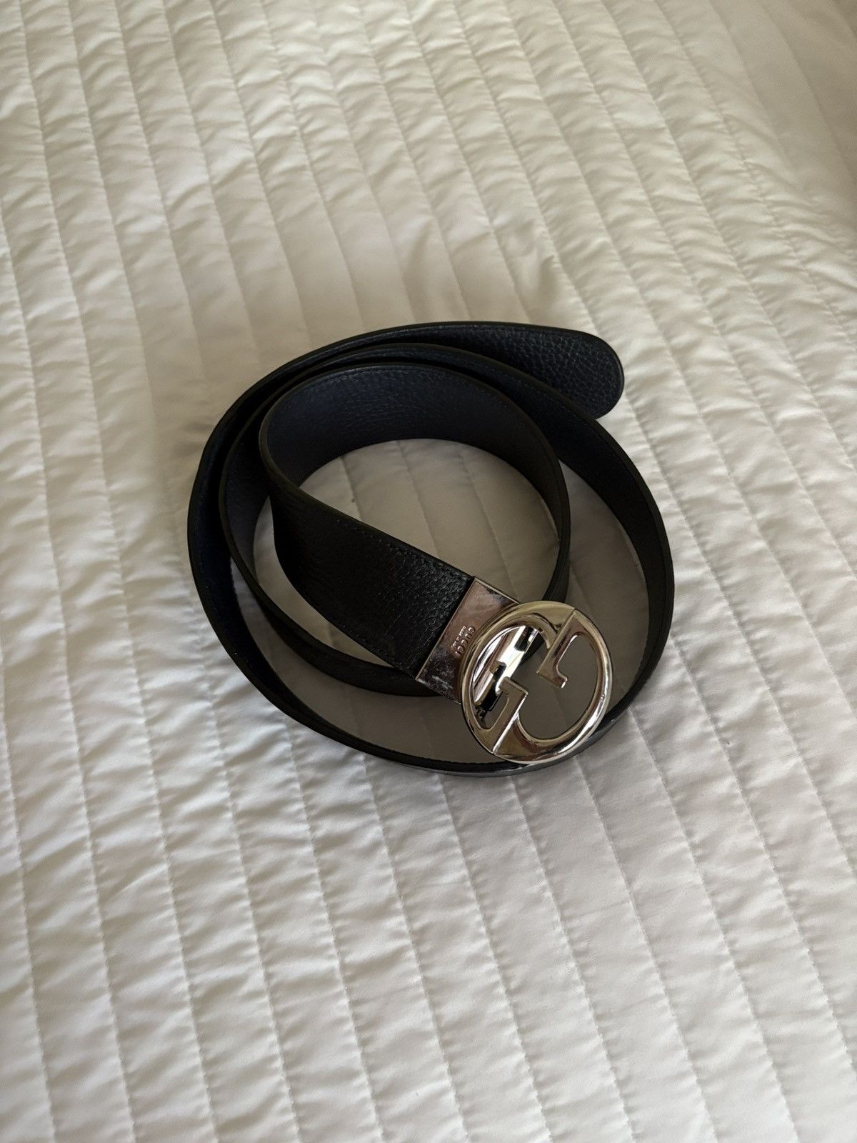 Gucci Black leather Gucci belt Size 42 - 1 Thumbnail