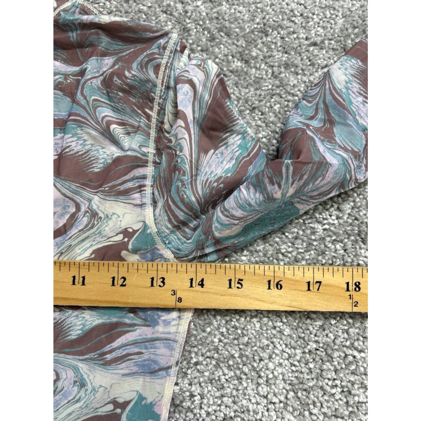 Free People Free People Shirt Womens XS Multicolor Abstract Print Cotton Crew Neck Casual Size XS / US 0-2 / IT 36-38 - 7 Thumbnail