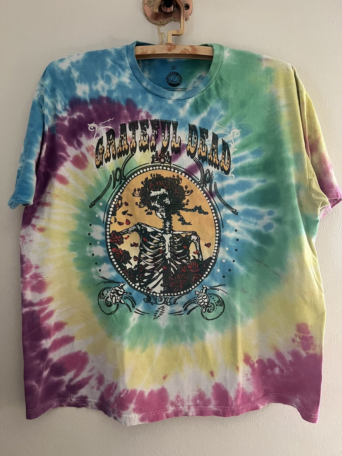 Band Tees Grateful Dead Tie Dye Skeleton Roses Tee 2XL Size US XXL / EU 58 / 5 - 2 Thumbnail