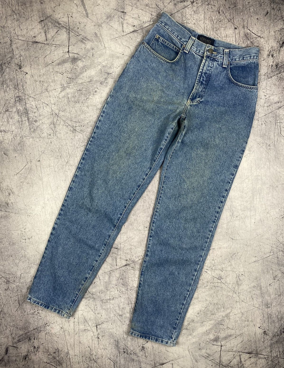 Versace Jeans Couture Vintage 90s Versace Jeans Couture Washed Luxury Denim Jeans Size US 30 / EU 46 - 11 Thumbnail