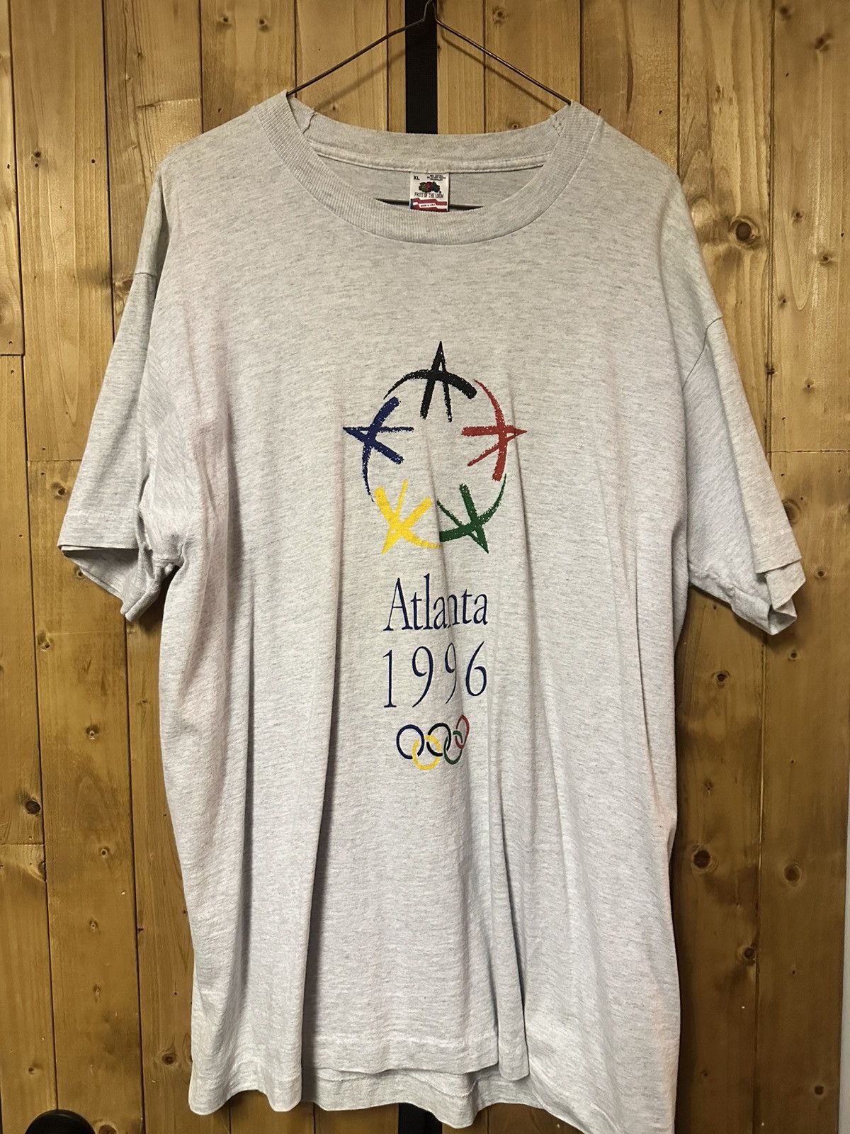 Vintage Vintage 96’ Atlanta Olympics Made in USA Fruit of the Loom Size US XL / EU 56 / 4 - 1 Thumbnail