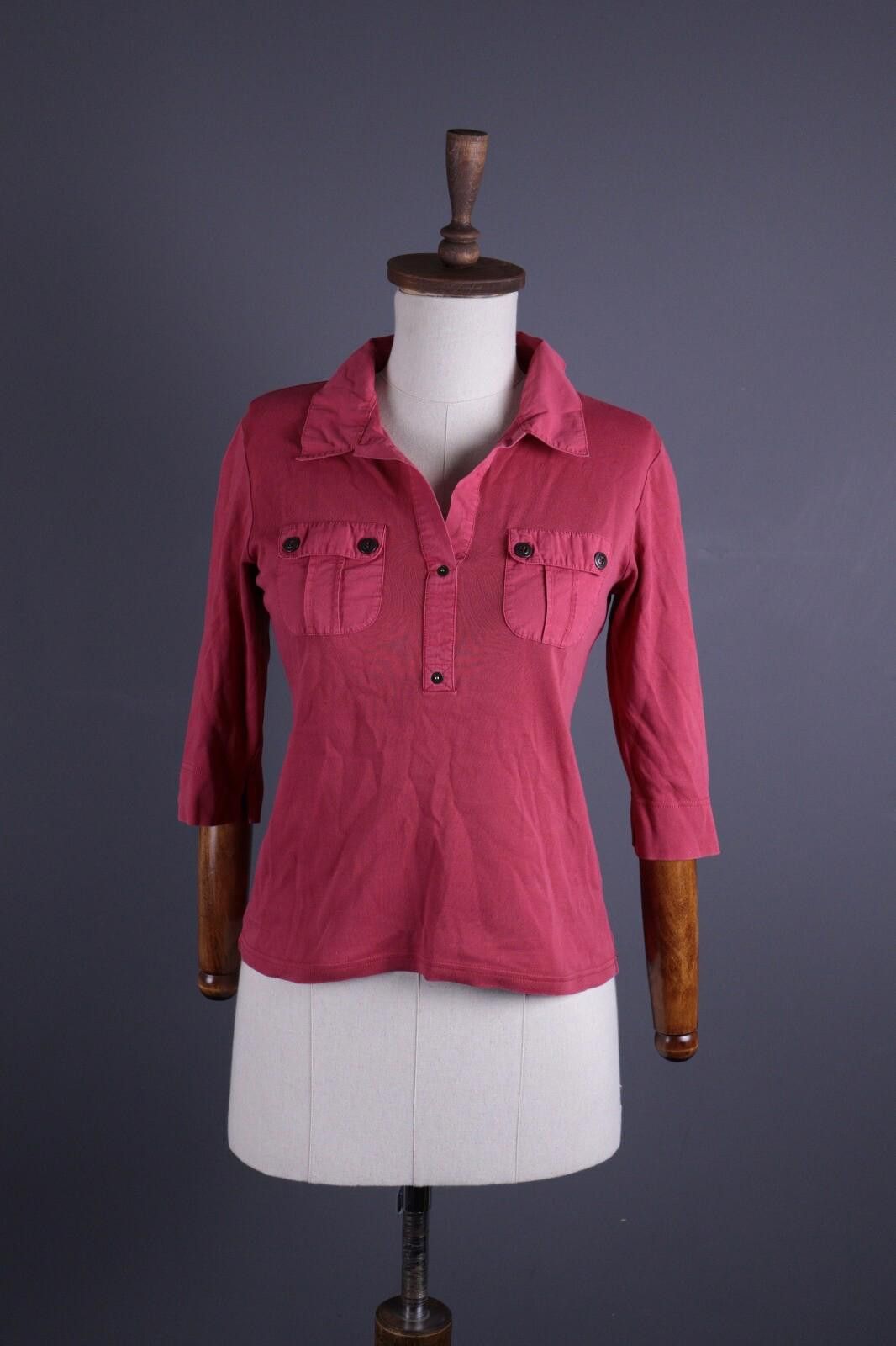 Saint James Saint James Red Long Sleeve Pullover Pockets Overshirt Shirt Size S / US 4 / IT 40 - 1 Thumbnail