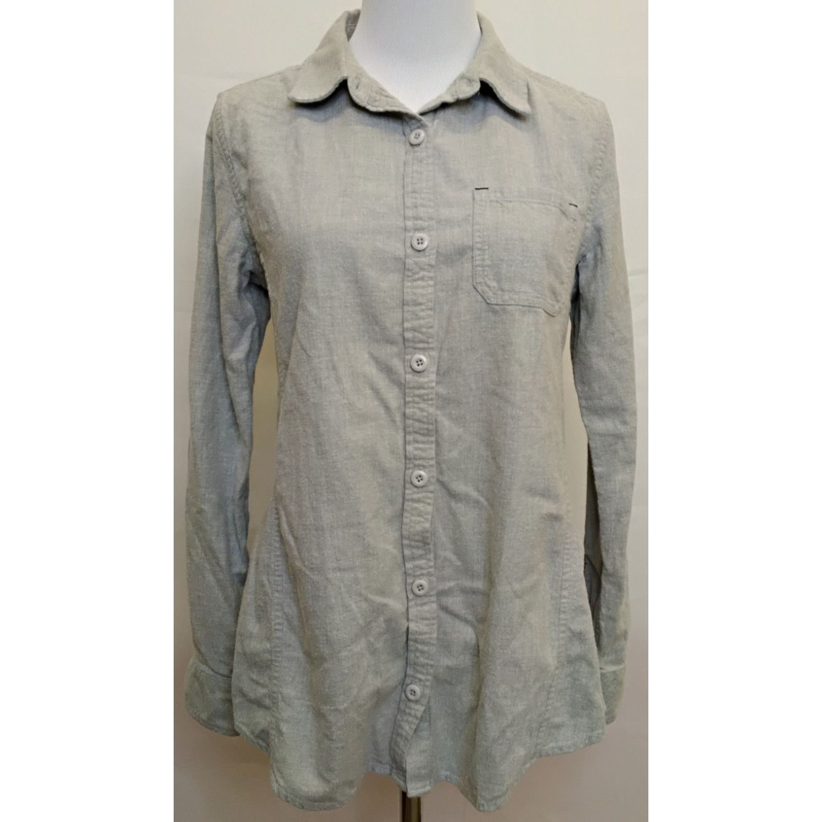 Stio Stio Button Up Shirt Women's M Gray Heathered Casual Size M / US 6-8 / IT 42-44 - 2 Thumbnail