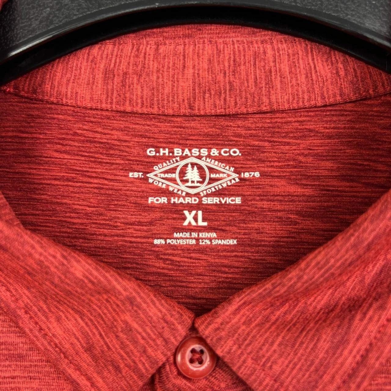 G.H. Bass & Co. G.H. Bass & Co Polo Shirt Men Red Short Sleeve Collared XL Size US XL / EU 56 / 4 - 5 Thumbnail