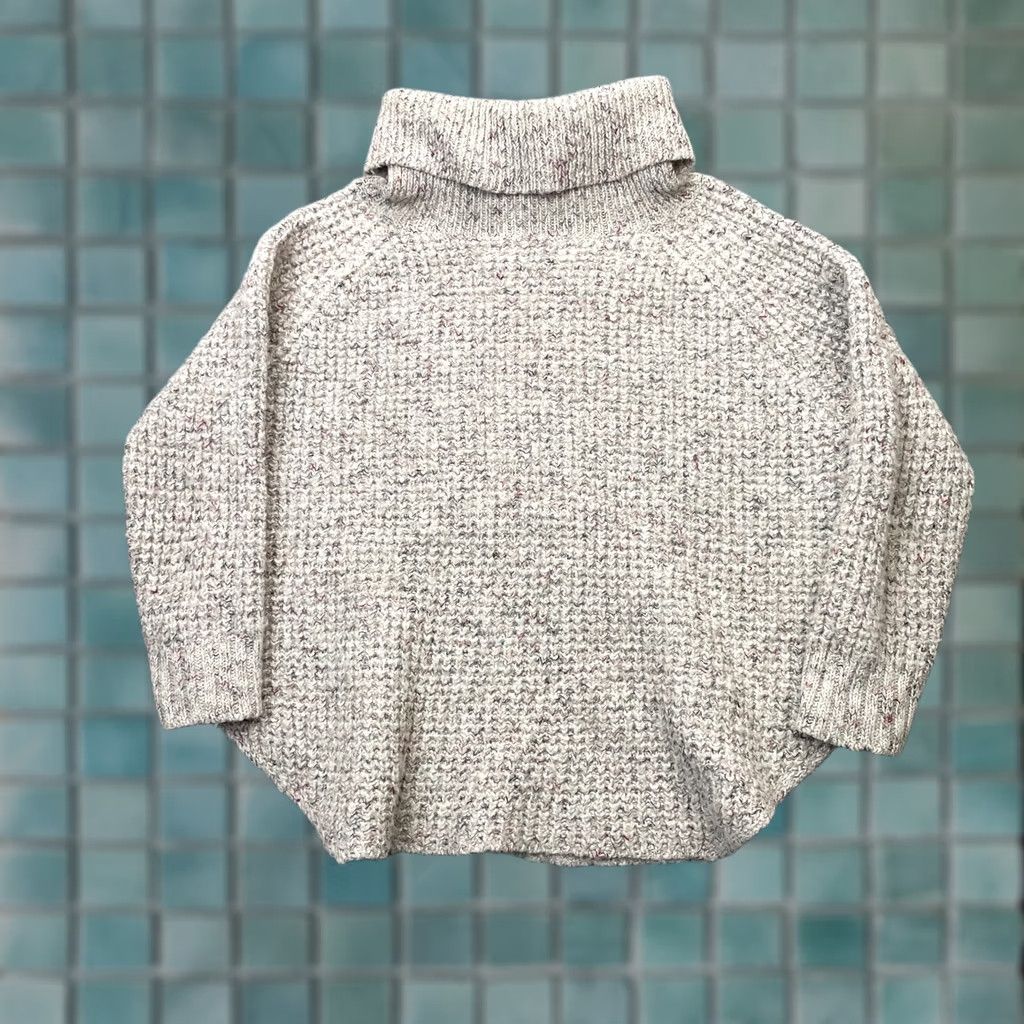 Free People Free People Womens Medium Beige Dylan Turtle Neck Chunky Knit Sweater Size M / US 6-8 / IT 42-44 - 1 Thumbnail