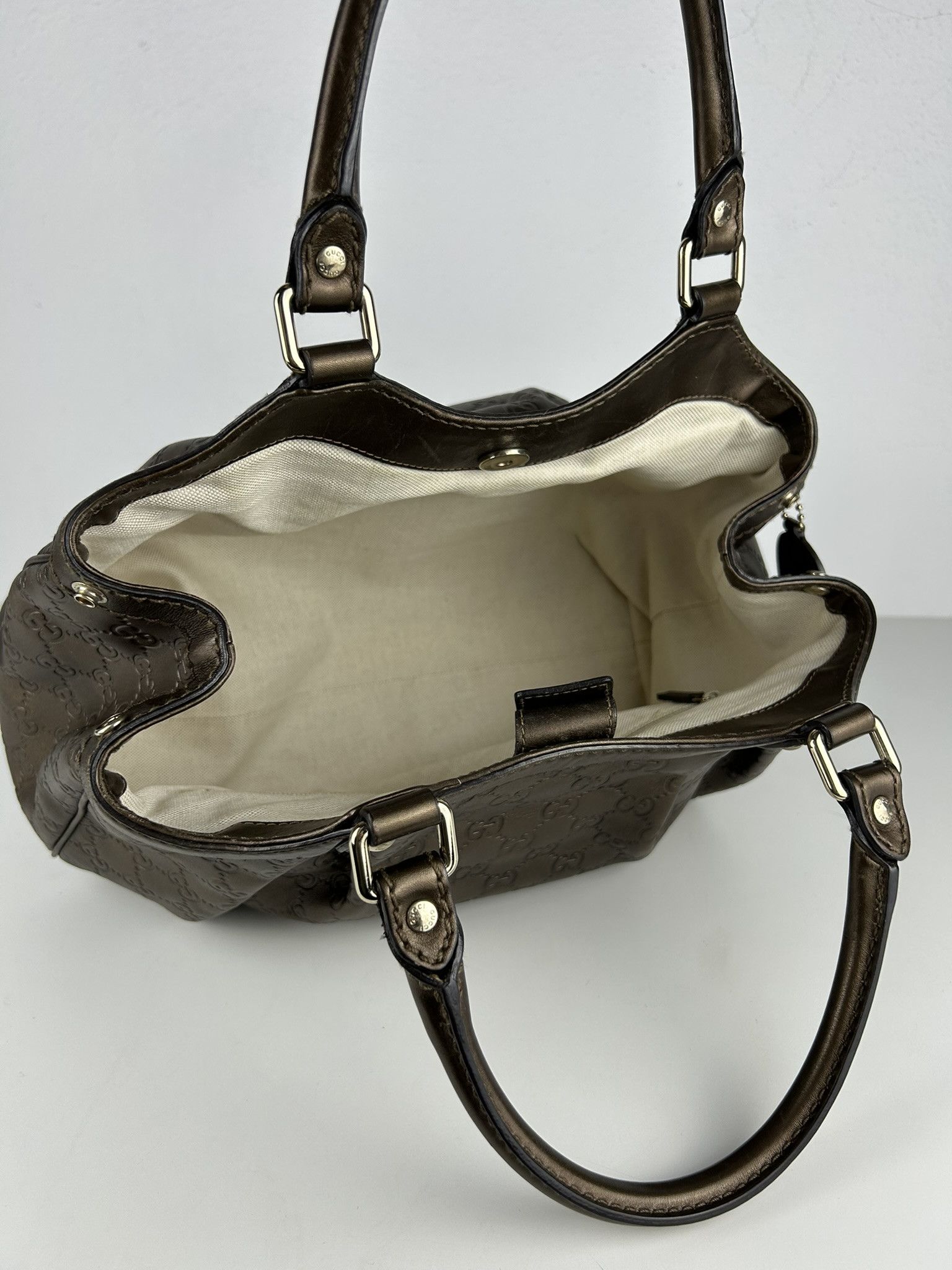 Gucci Gucci guccissima sukey medium size leather handbag Size ONE SIZE - 18 Thumbnail