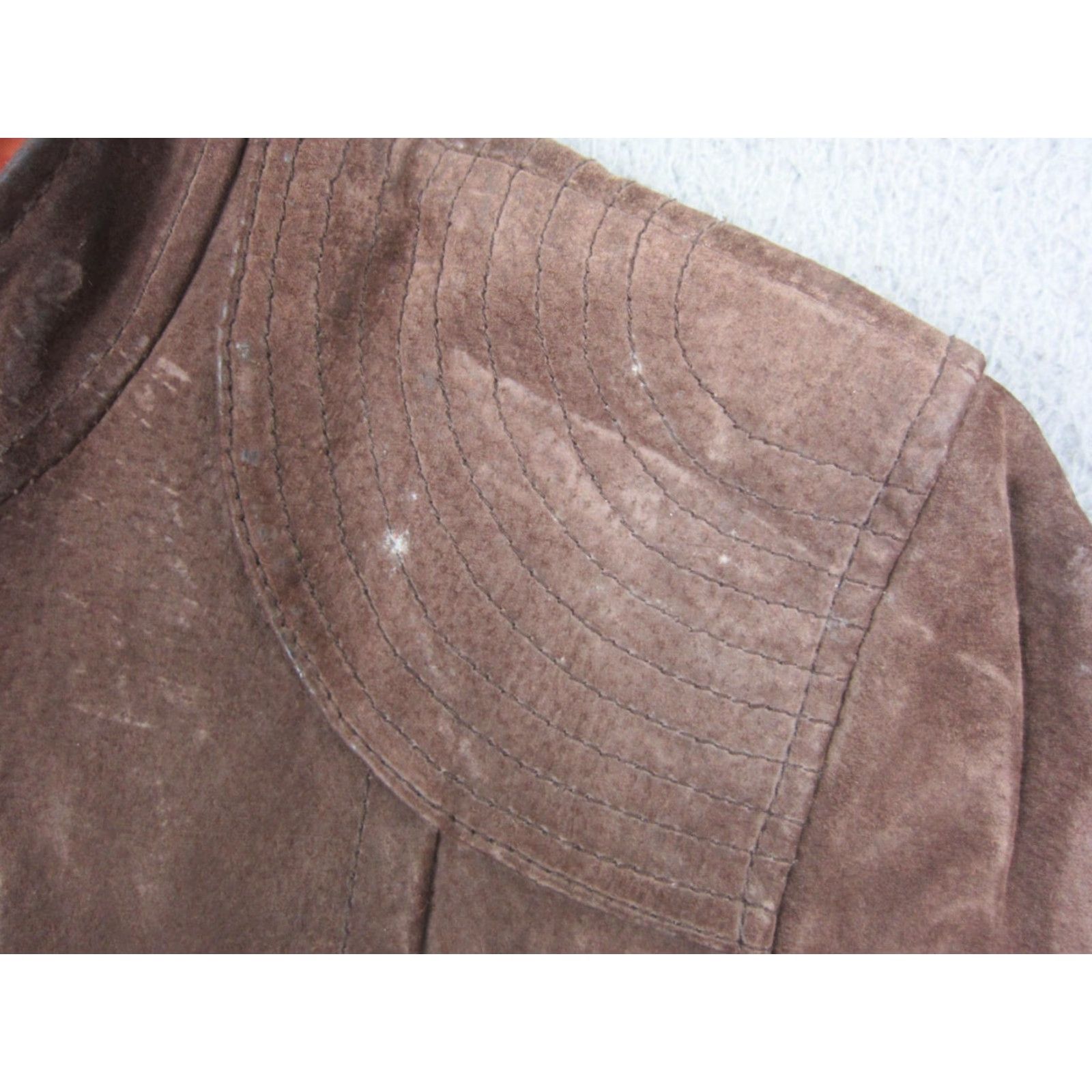 Vintage VINTAGE Ruff Hewn Leather Jacket Womens M Brown Suede Full Zip Size M / US 6-8 / IT 42-44 - 7 Thumbnail