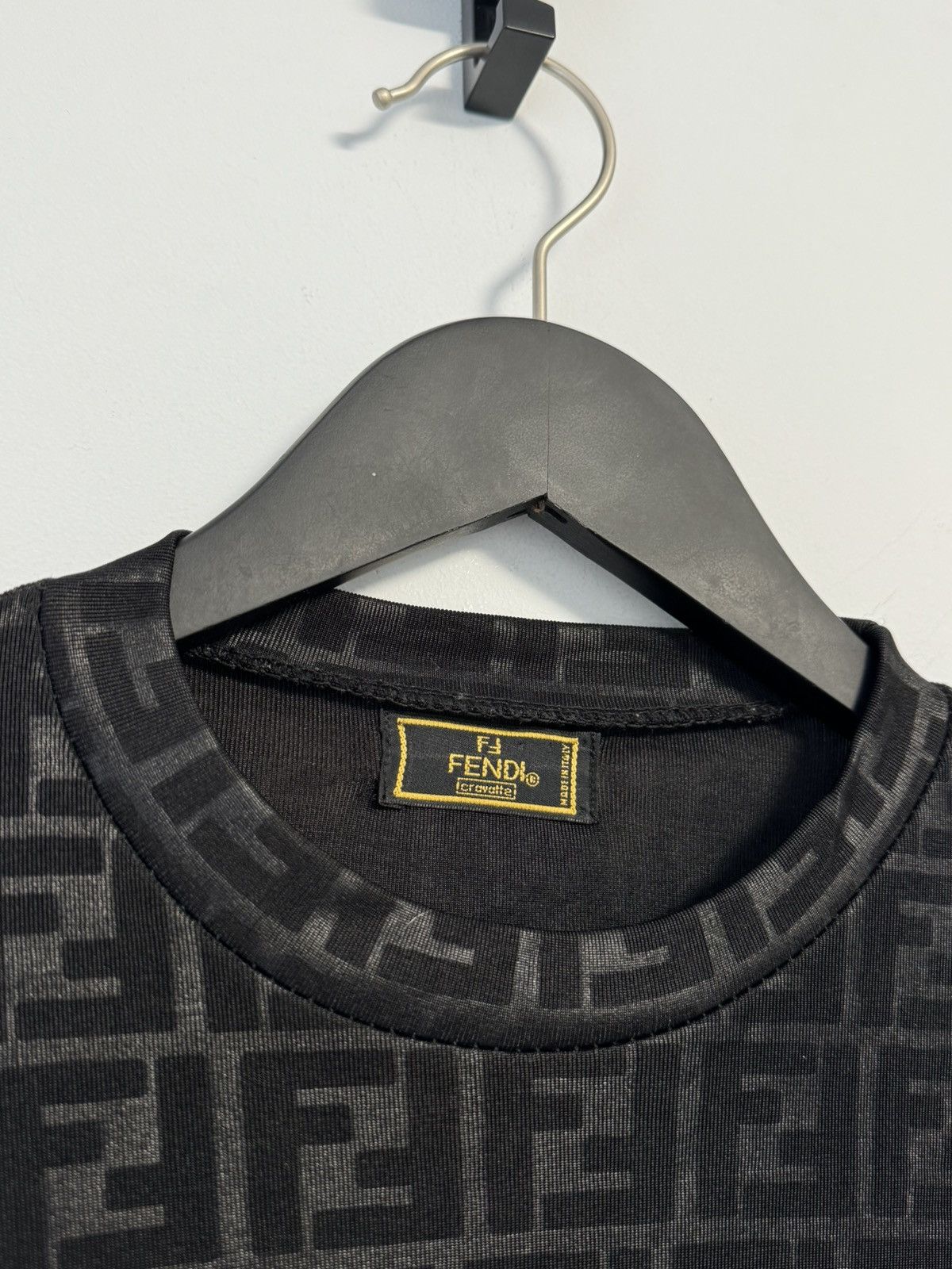 Fendi Fendi Zucca FF Monogram 100% Silk Long Sleeve Top Luxury Size M / US 6-8 / IT 42-44 - 3 Thumbnail