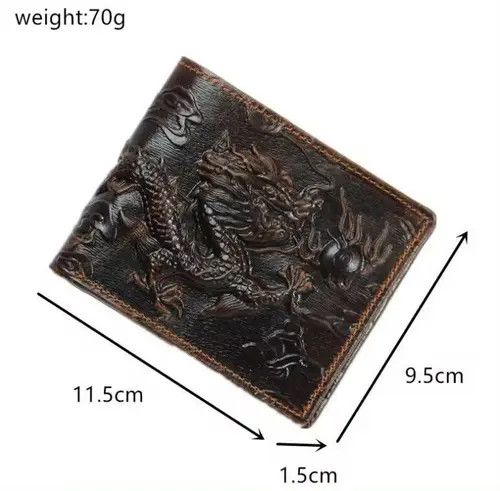 VIBE Gothic Genuine Leather Punk Wallet Card Holder Size ONE SIZE - 2 Thumbnail
