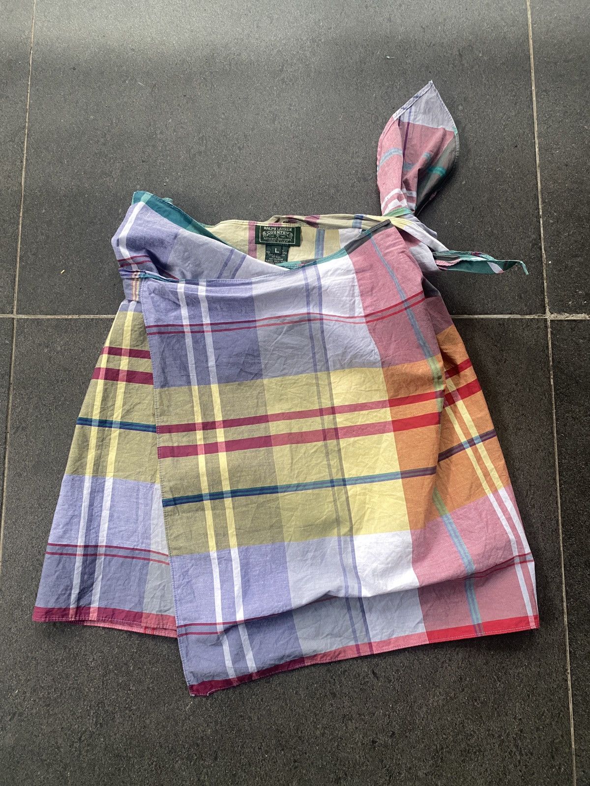 Polo Ralph Lauren Vintage 80s ILGWU Ralph Lauren Country Plaid Skirt Size 29" - 1 Thumbnail