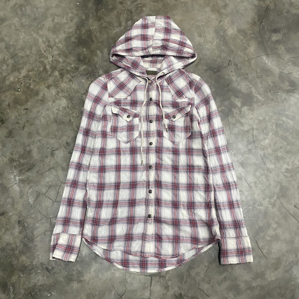 GOA 2000s GOA Western Unfinised Plaid Hoodie Size S / US 4 / IT 40 - 1 Thumbnail