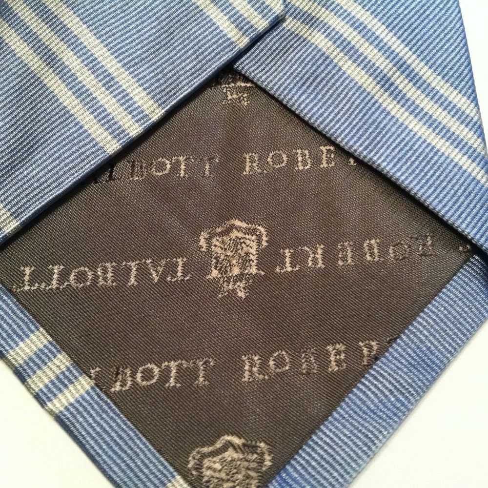 Robert Talbott ROBERT TALBOTT MENS NEW SKY BLUE SILK TIE WIDTH: 3 3/4" Size ONE SIZE - 3 Thumbnail