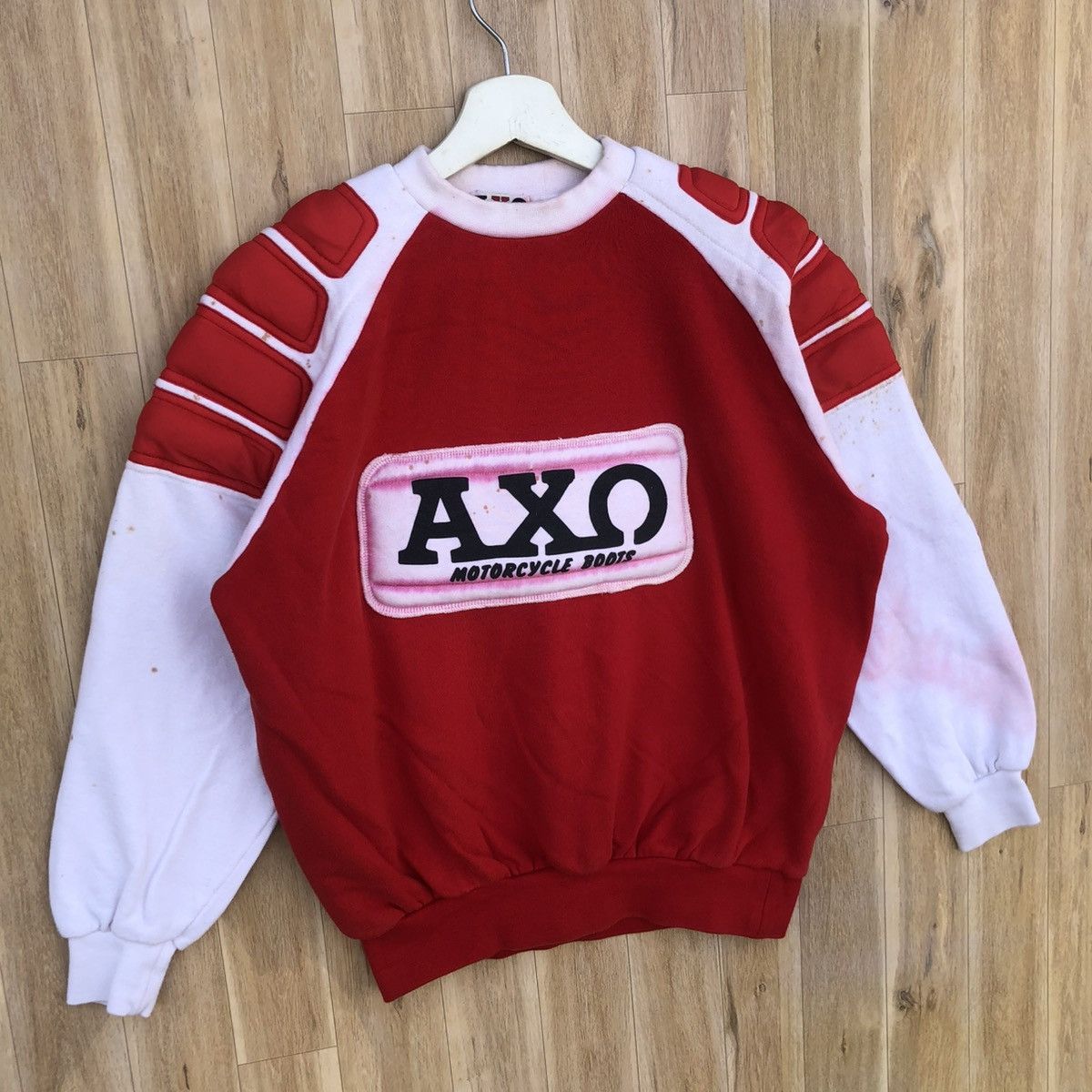 Vintage Vintage Axo Motorcycle Boots Safety Sweatshirt Size US M / EU 48-50 / 2 - 2 Thumbnail