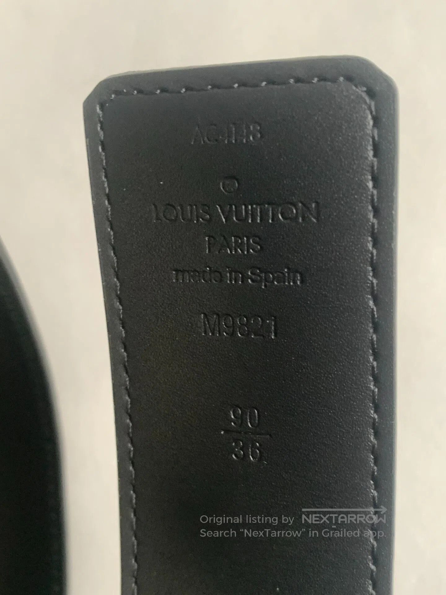 Louis Vuitton Louis Vuitton Men's Black Logo Belt. Size ONE SIZE - 4 Thumbnail