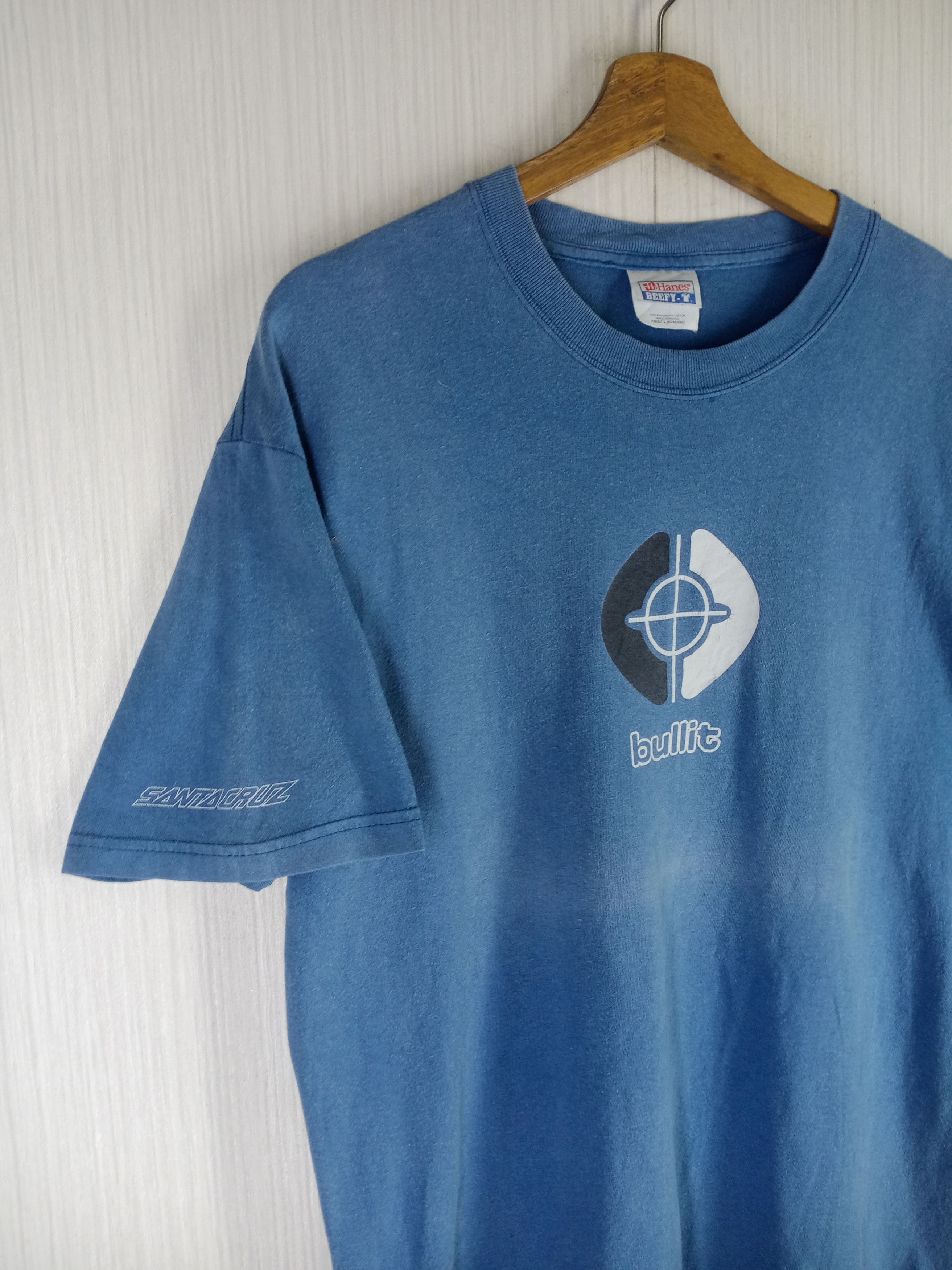 Santa Cruz Skateboards Rare Vintage Santa Cruz Bullit Big Logo Tshirt Hook Ups Size US L / EU 52-54 / 3 - 4 Thumbnail