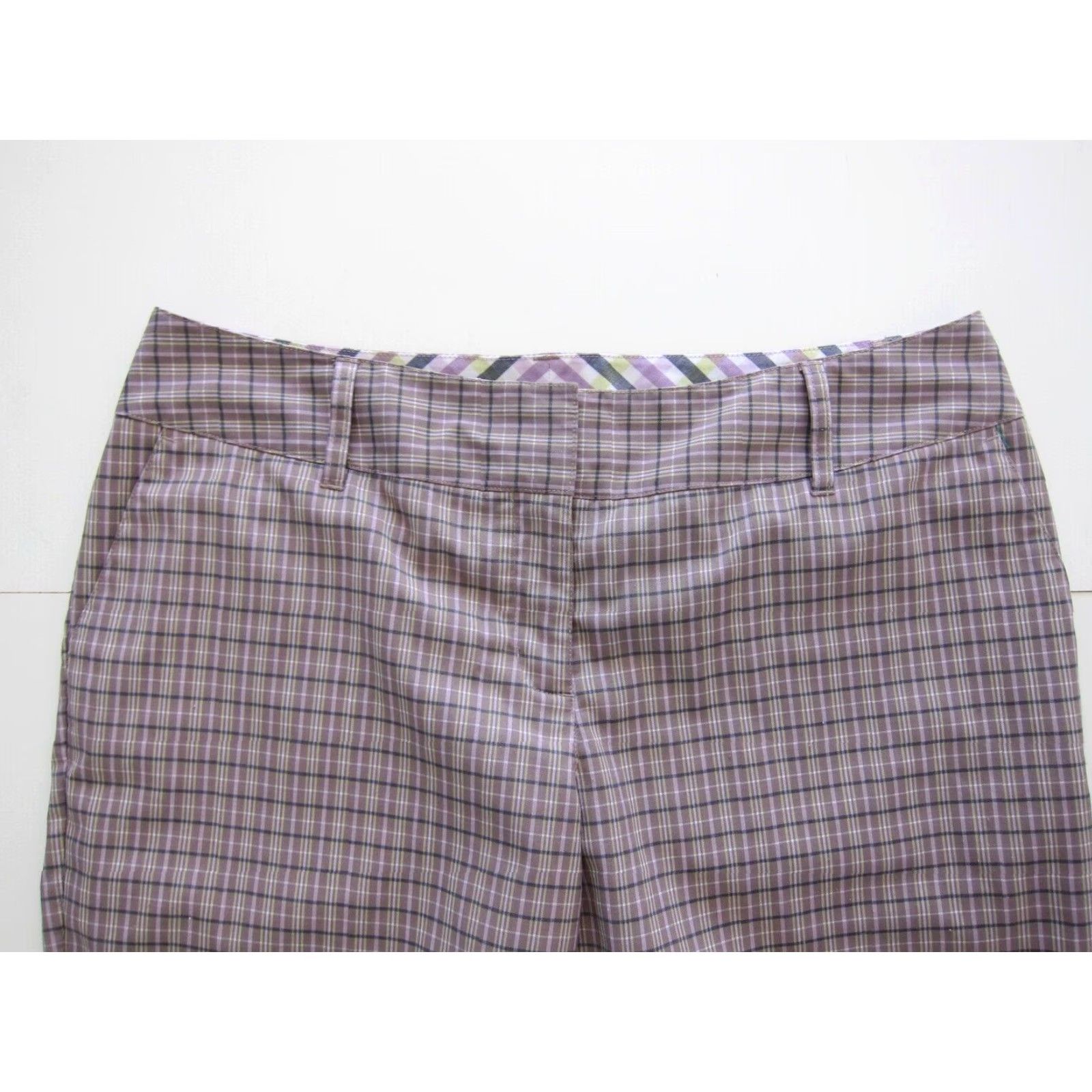 Adidas Adidas Bermuda Short Woman 14 Golf Purple Yellow Plaid Stretch Pocket Chico 97% polyester 3% spandex Womens Bermuda Shorts Size 36" / US 14 / IT 50 - 3 Thumbnail