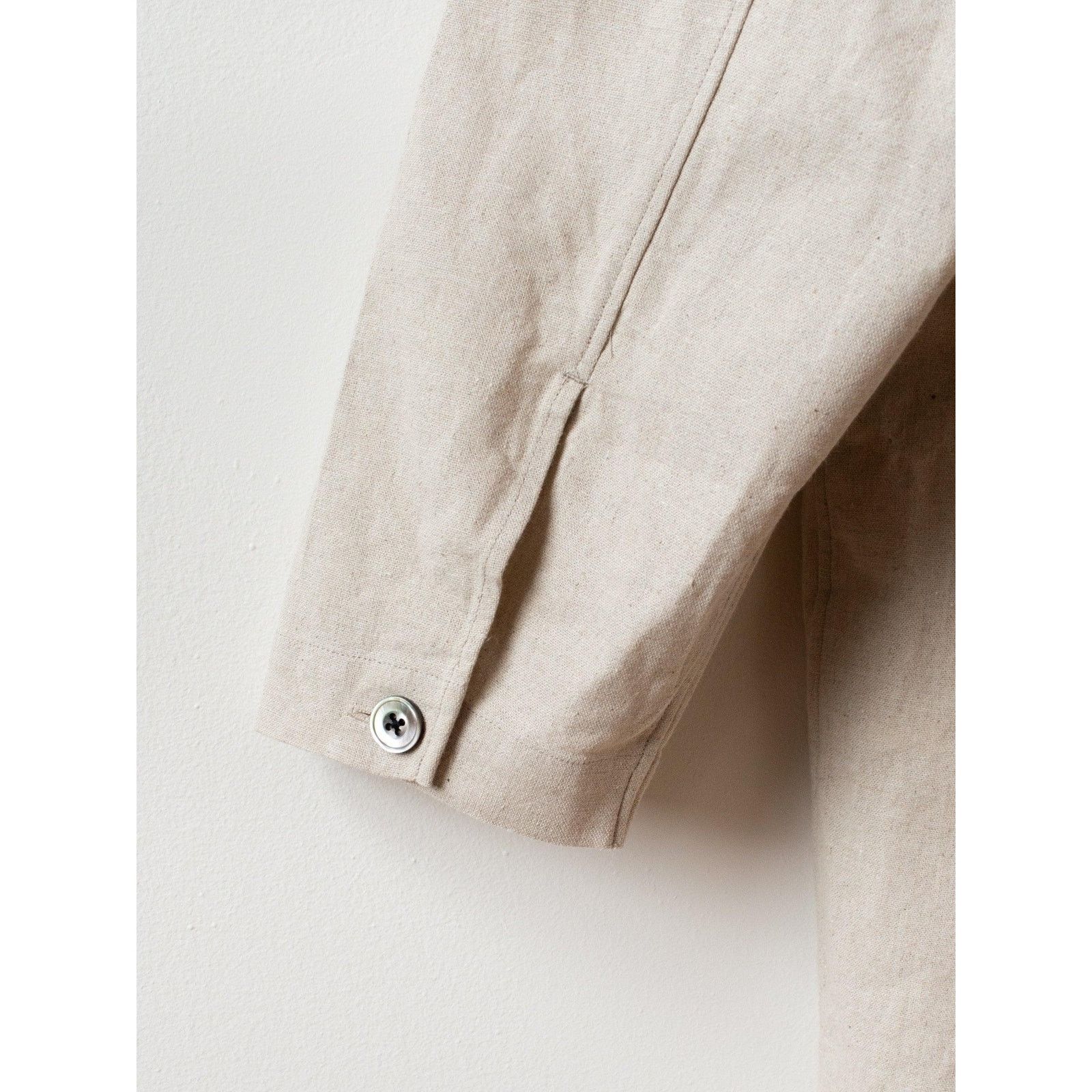 Fujito Shirt Coat Natural Linen Cotton Canvas Japan Size 4 L/XL NWT Size US L / EU 52-54 / 3 - 5 Thumbnail