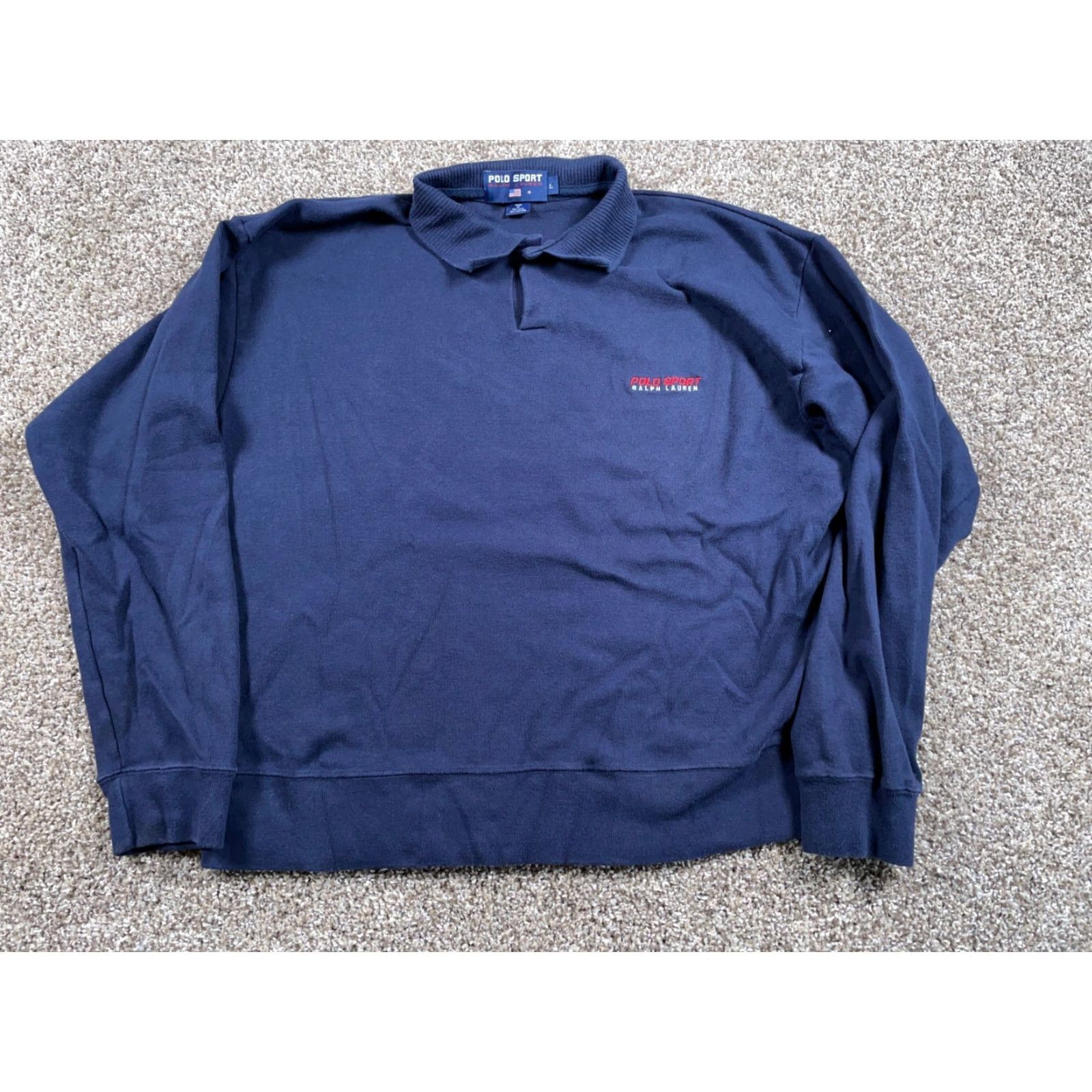 Vintage VINTAGE Polo Sport Sweatshirt Adult Large Dark Blue Embroidered USA 90s Mens Size US L / EU 52-54 / 3 - 2 Thumbnail
