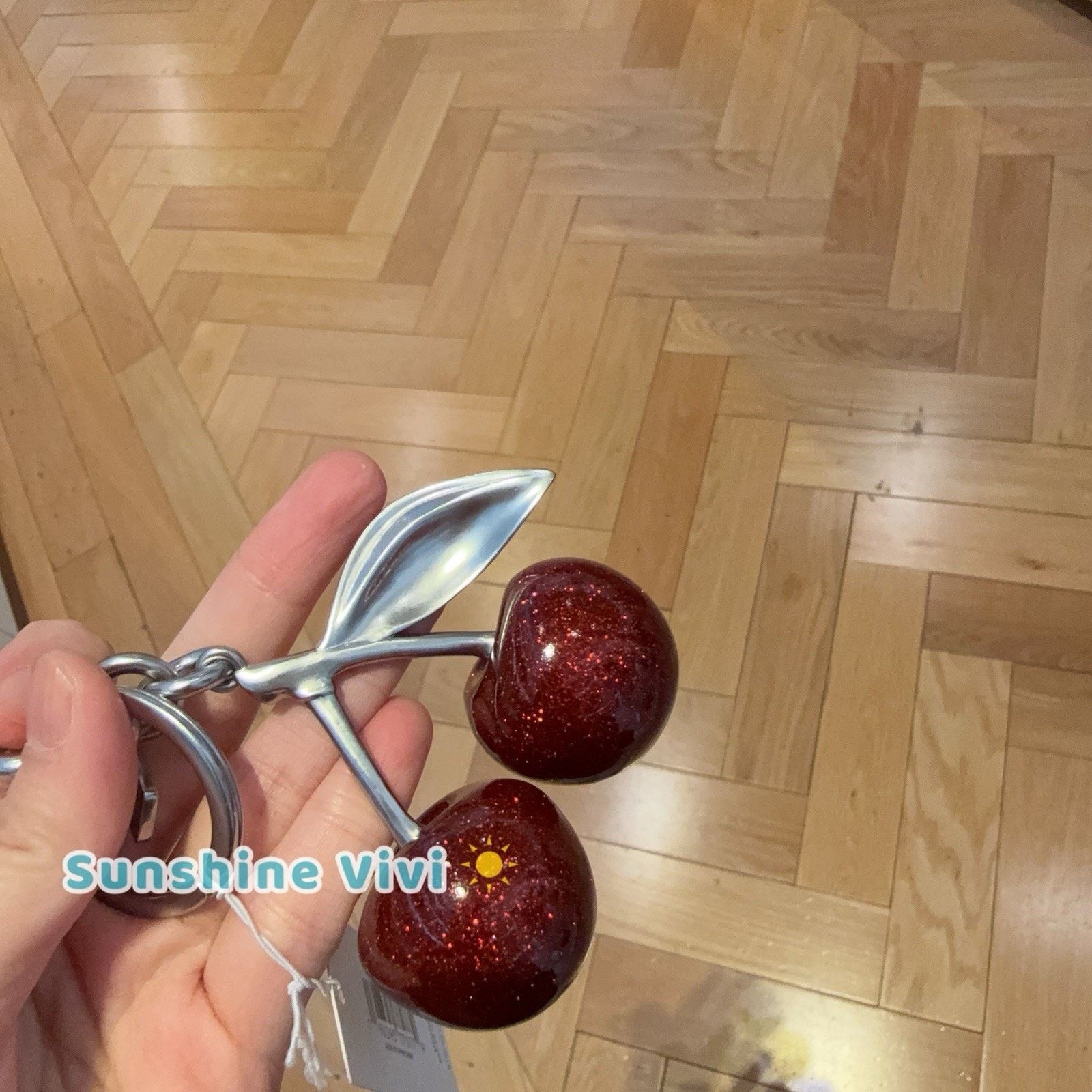 Coach NWT COACH Cherry Red Silver Keychain Bag Charm 77840（no bag） Size ONE SIZE - 3 Thumbnail