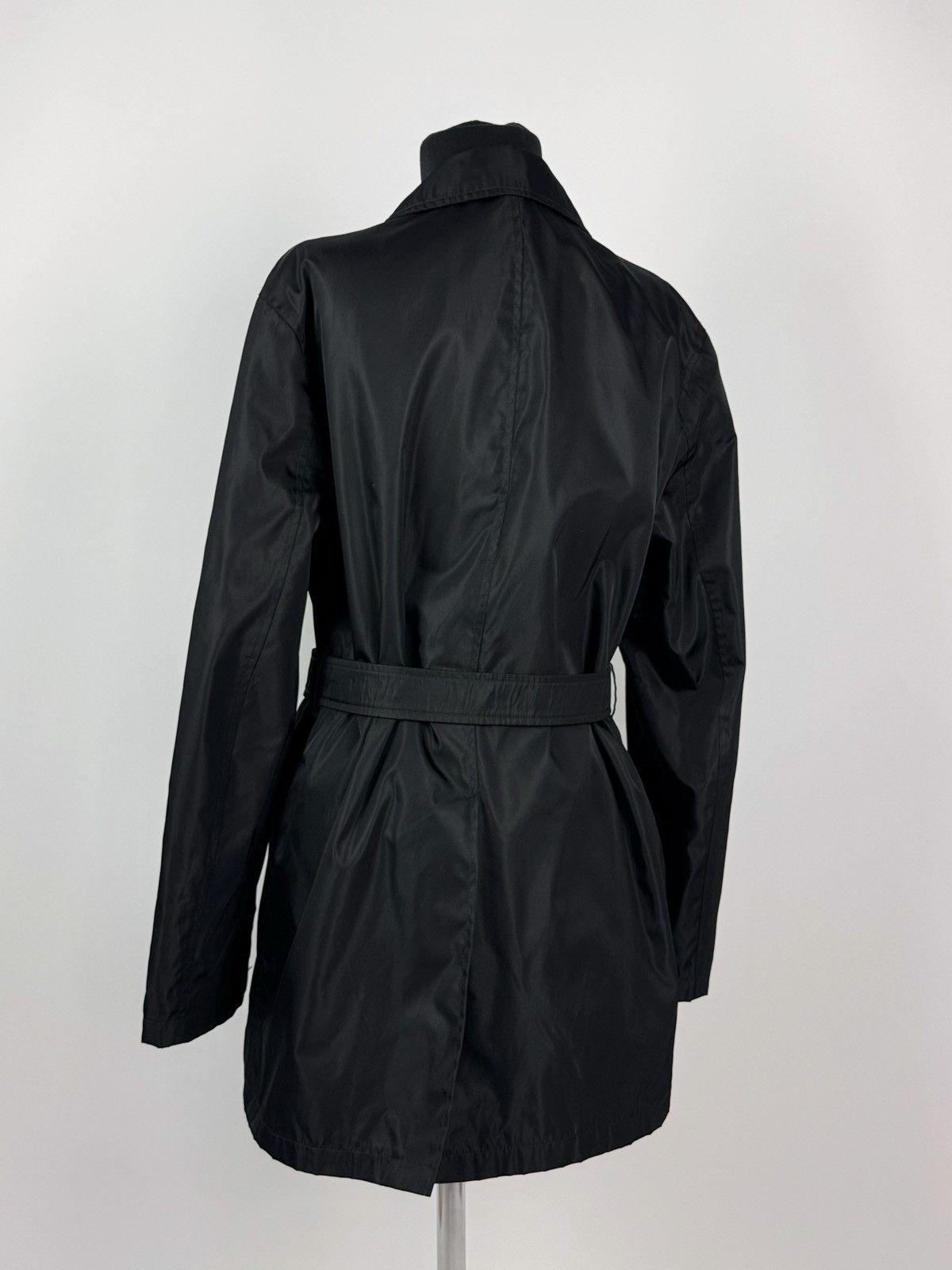 Prada Prada Milano Nylon Black Midi Women’s Trench Coat Size S / US 4 / IT 40 - 2 Thumbnail