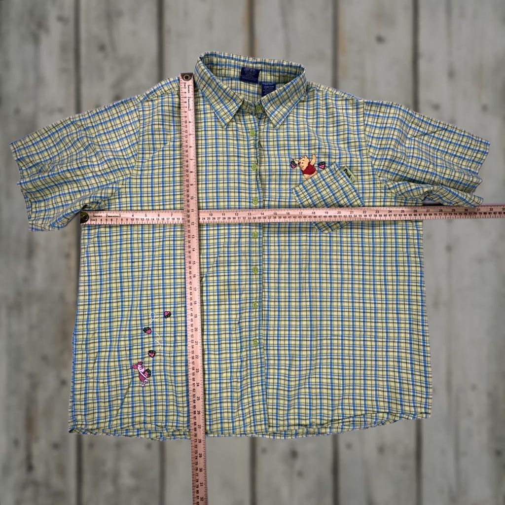 Vintage VINTAGE Disney Pooh Button-Up Shirt Women's 22W Jerry Leigh Collared Short Sleeve Embroidered Green Multi Size 3XL / US 20-22 - 1 Thumbnail