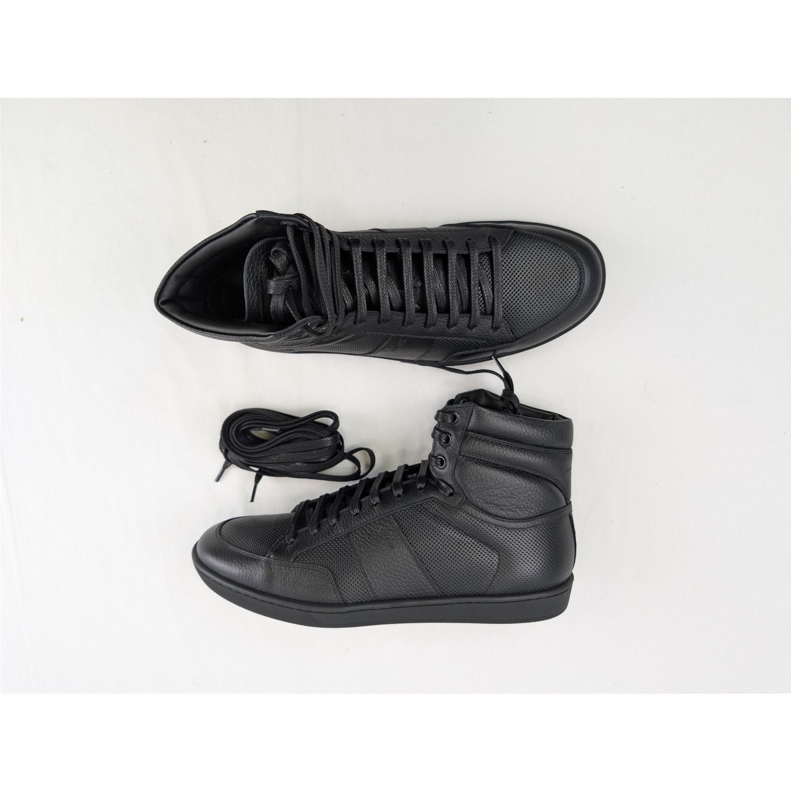 Saint Laurent Paris o1rshd1 SL10H High Top Sneakers in Black Size US 9 / EU 42 - 1 Thumbnail