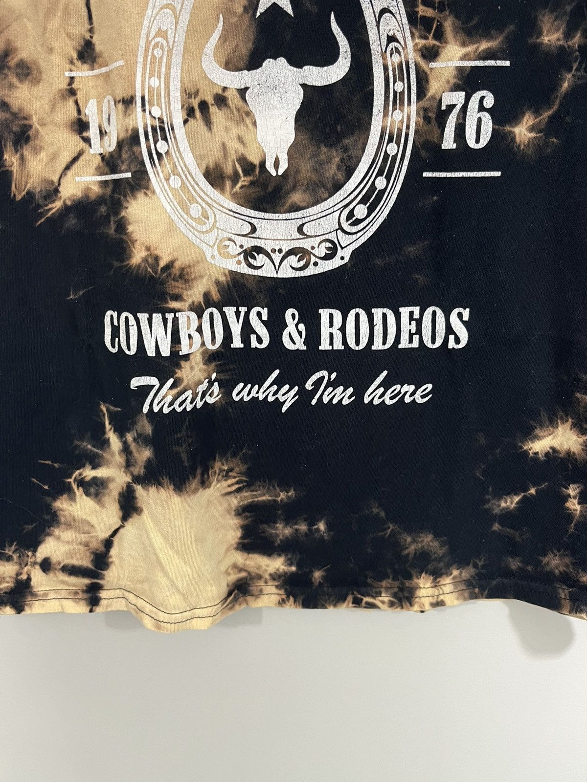 Vintage Distressed Tye Dye Cowboys Rodeos Faded Bleach Tee Size US L / EU 52-54 / 3 - 5 Thumbnail