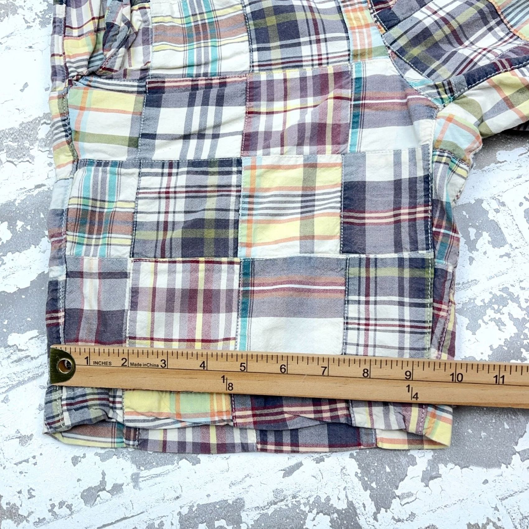 American Eagle Outfitters American Eagle Chino Shorts Men 30 Multi Plaid Patch Work Prep Casual Adult Size US 30 / EU 46 - 7 Thumbnail