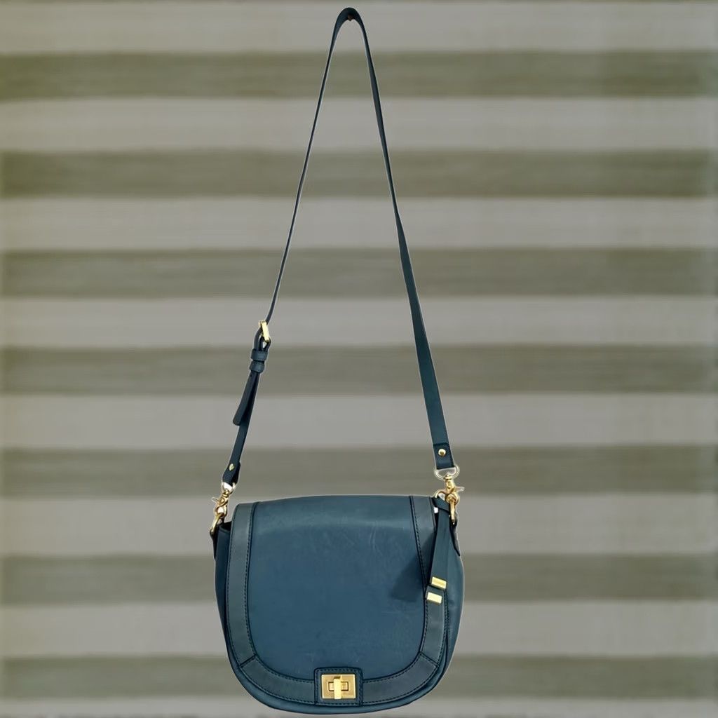 BRAHMIN Brahmin Crossbody Purse Southcoast Sonny Teal Aqua Blue Topaz Turnlock Womens Bag Size ONE SIZE - 1 Thumbnail