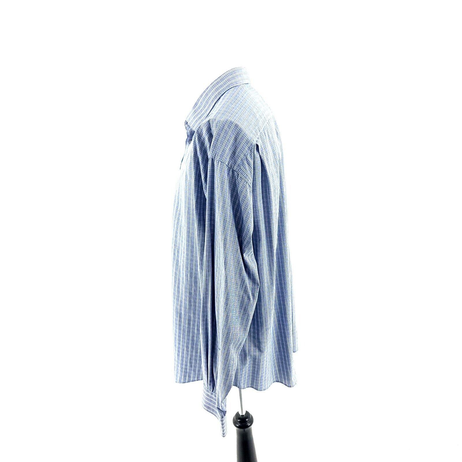 Jos. A. Bank Jos A Bank Reserve Cotton Silk XL Gray Blue Plaid Button Fro Size US XL / EU 56 / 4 - 3 Thumbnail