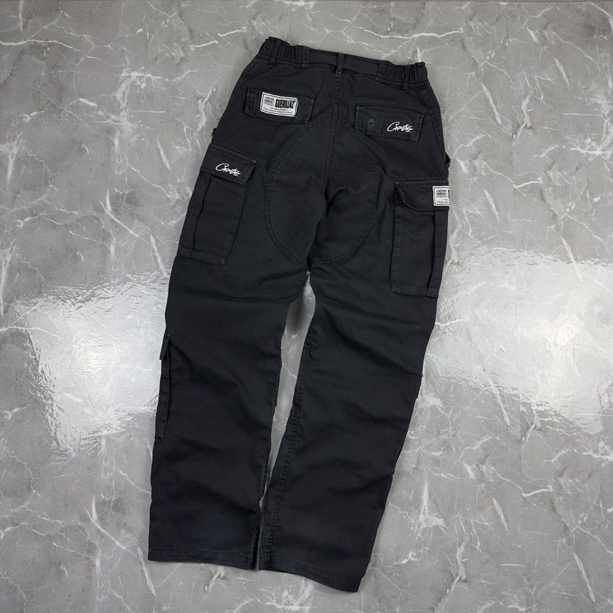 Corteiz Corteiz Guerillaz Streetwear Cargo Black Pants Size XS 30 Size US 30 / EU 46 - 5 Thumbnail