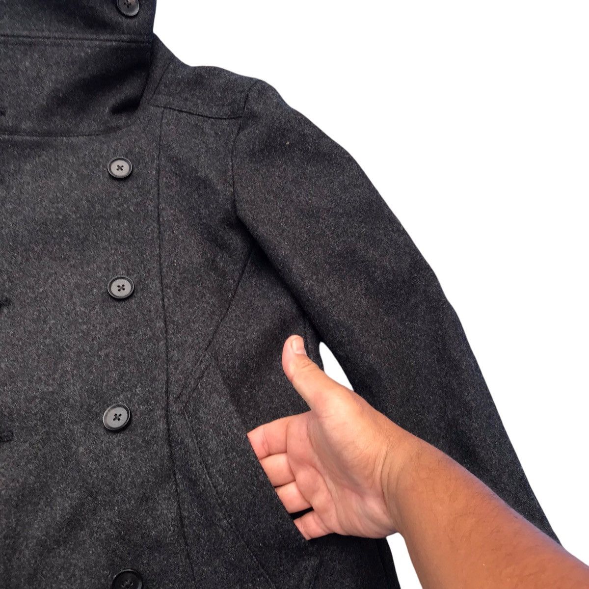 Schlussel Avant Garde Schlussel Double Breasted Wool Coat Size S / US 4 / IT 40 - 12 Thumbnail