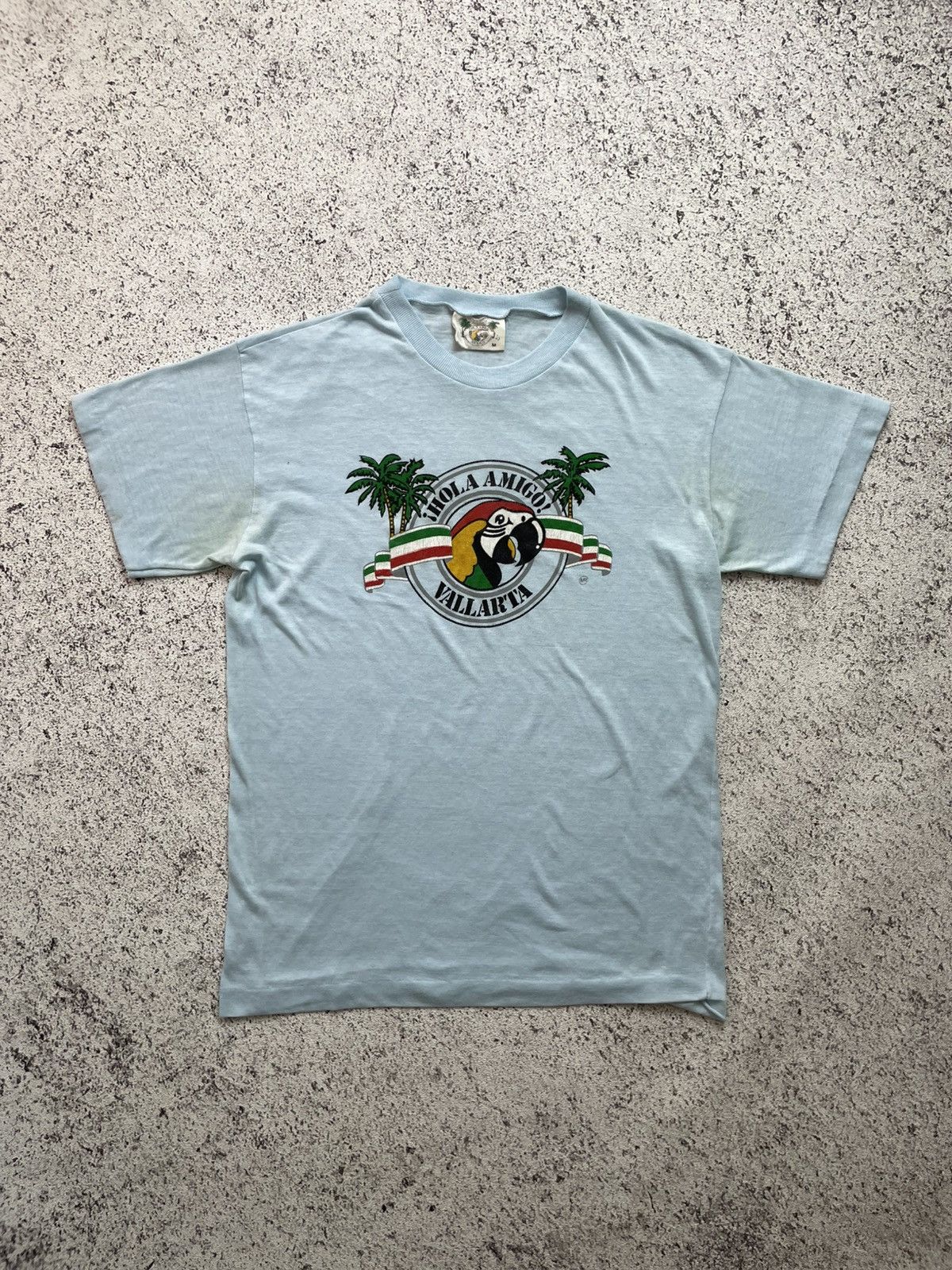 Vintage 70s Sun Fade Mexican Beach Fitted Tee Shirt